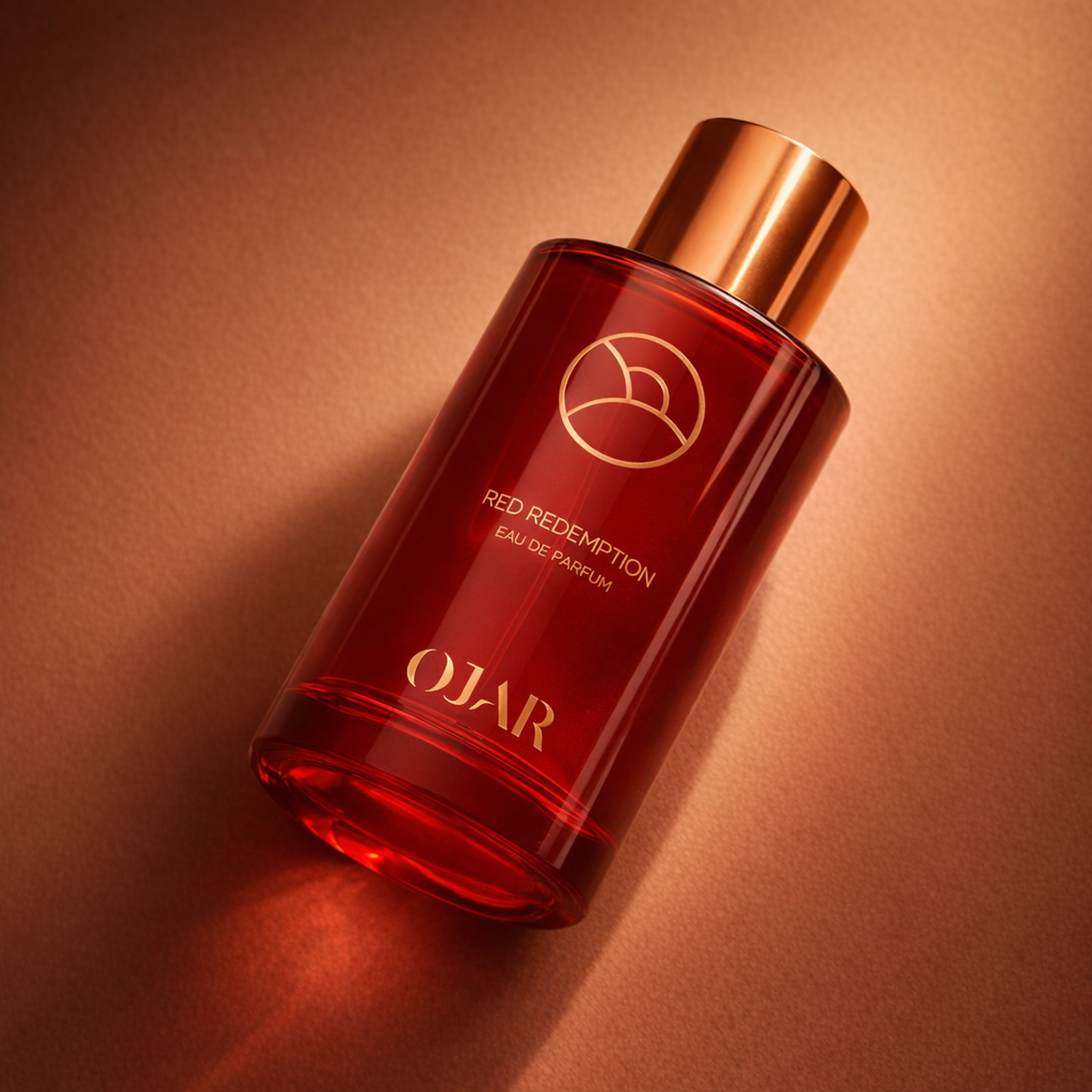Ojar Red Redemption EDP angled still-life gallery showcase