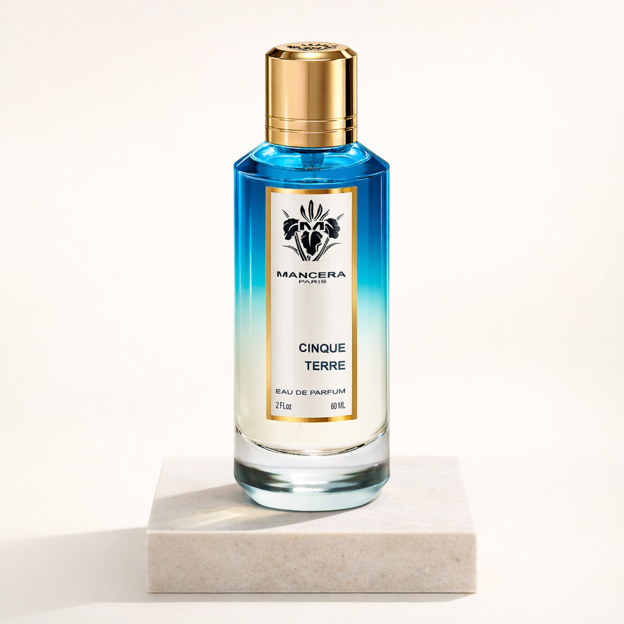 Mancera Cinque Terre EDP upright pedestal gallery showcase