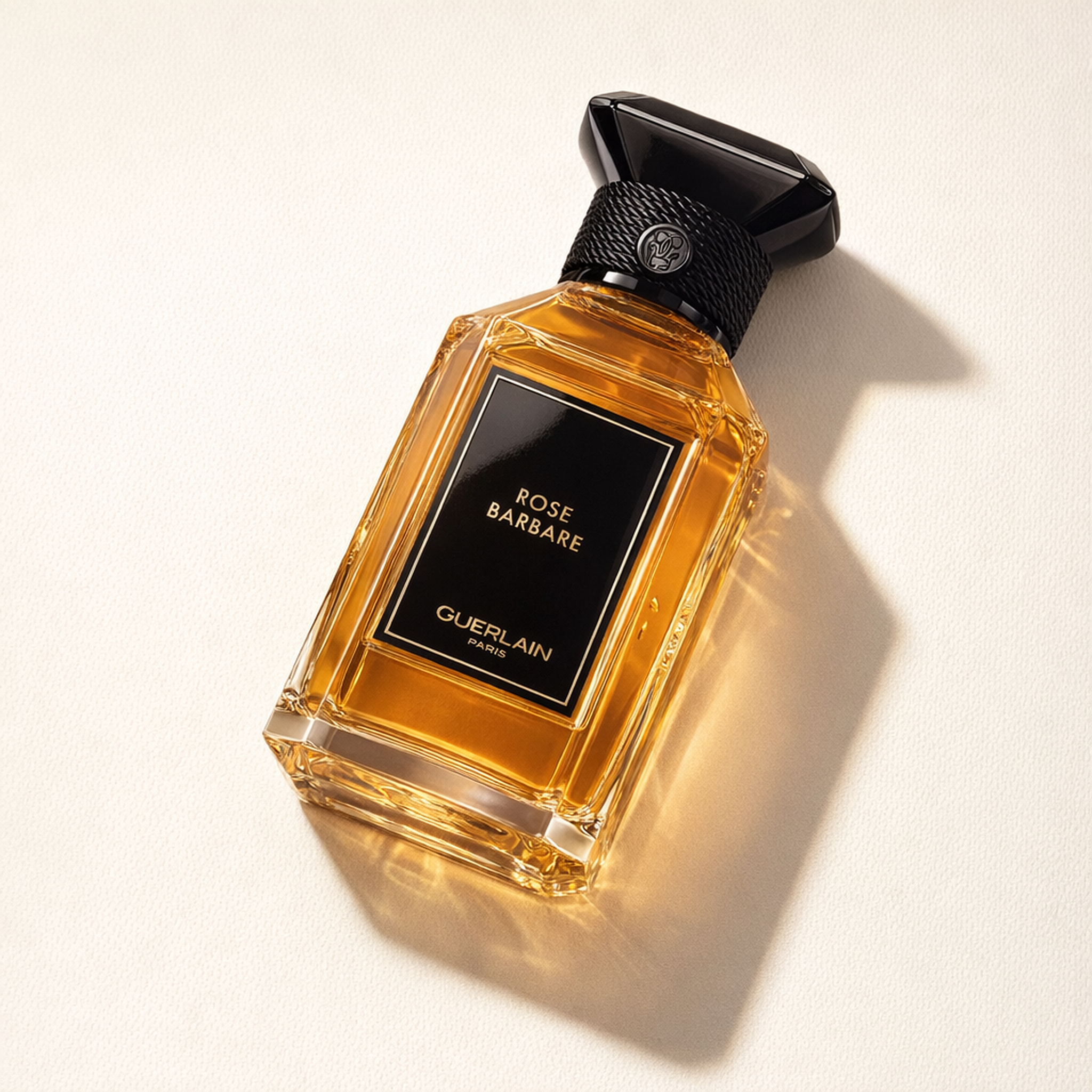 Guerlain L'art & la Matiere Rose Barbare EDP angled still-life gallery showcase