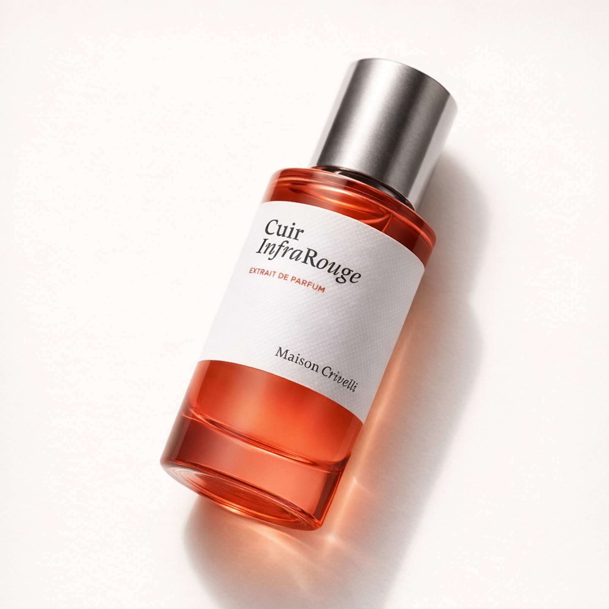 Maison Crivelli Cuir Infrarouge Extrait de Parfum angled still-life gallery showcase