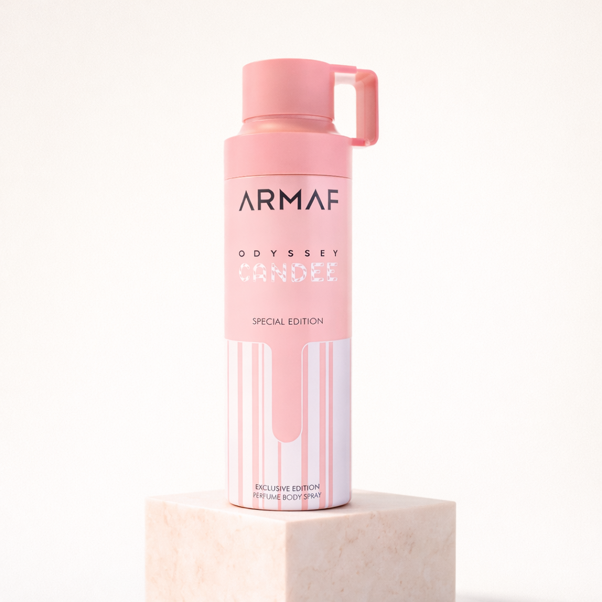 Armaf Odyssey Candee Special Edition Body Spray upright pedestal gallery showcase