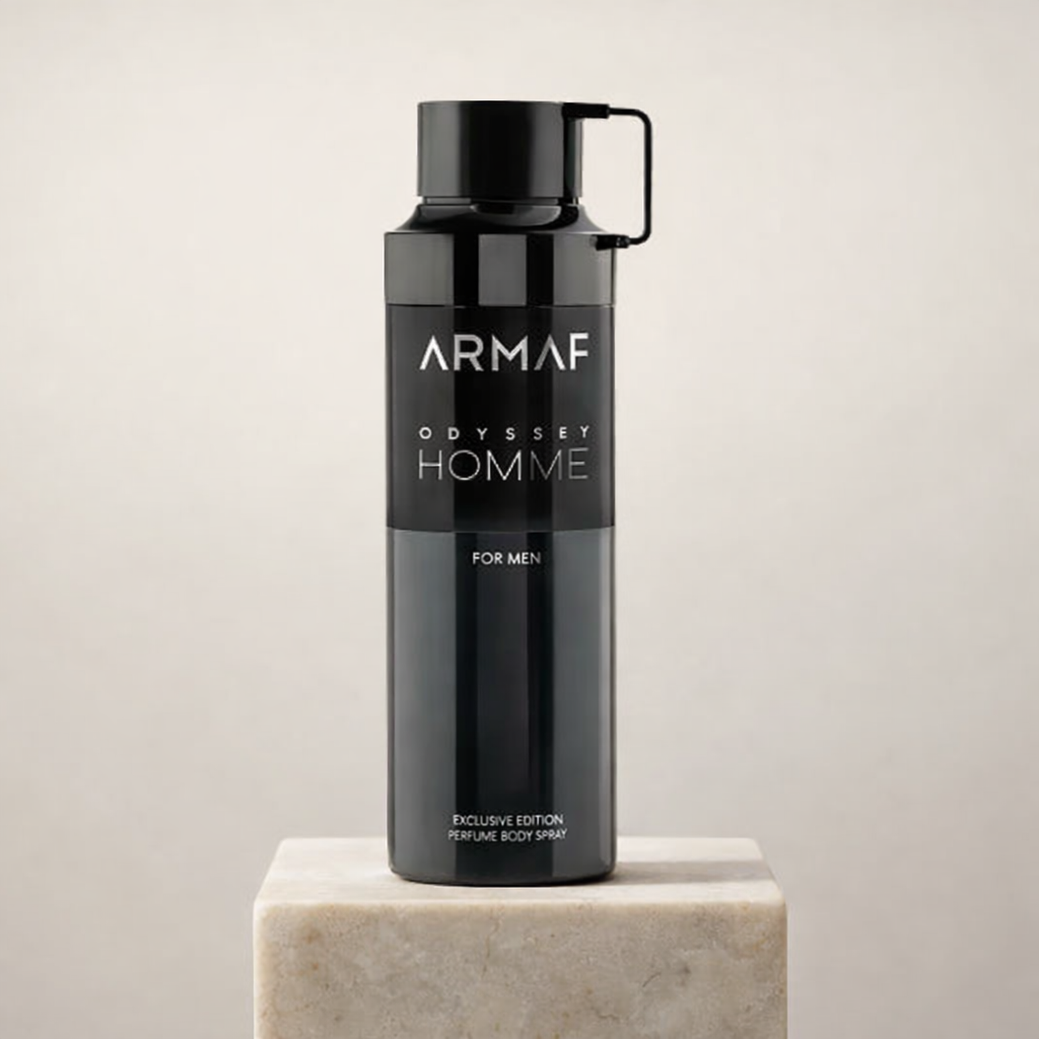 Armaf Odyssey Homme Body Spray upright pedestal gallery showcase