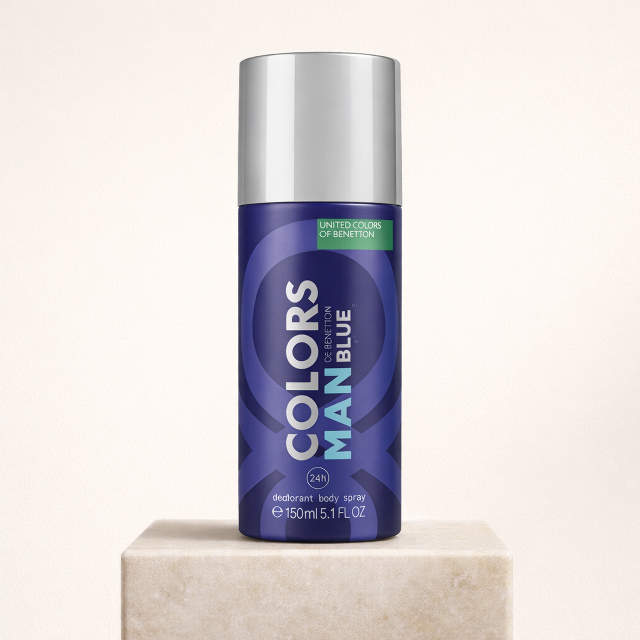 Benetton Colors De Benetton Blue Man Body Spray upright pedestal gallery showcase
