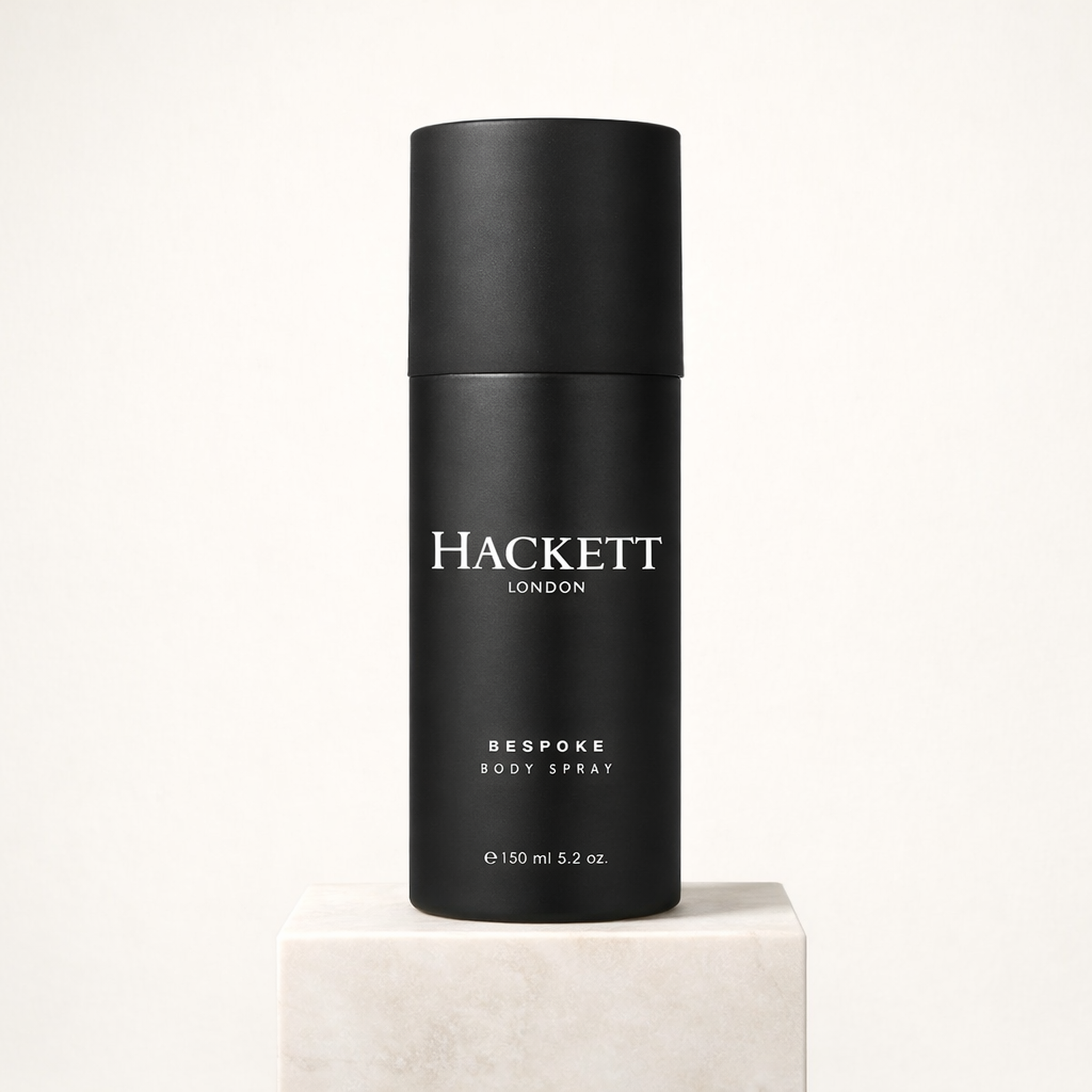Hackett Bespoke Body Spray upright pedestal gallery showcase
