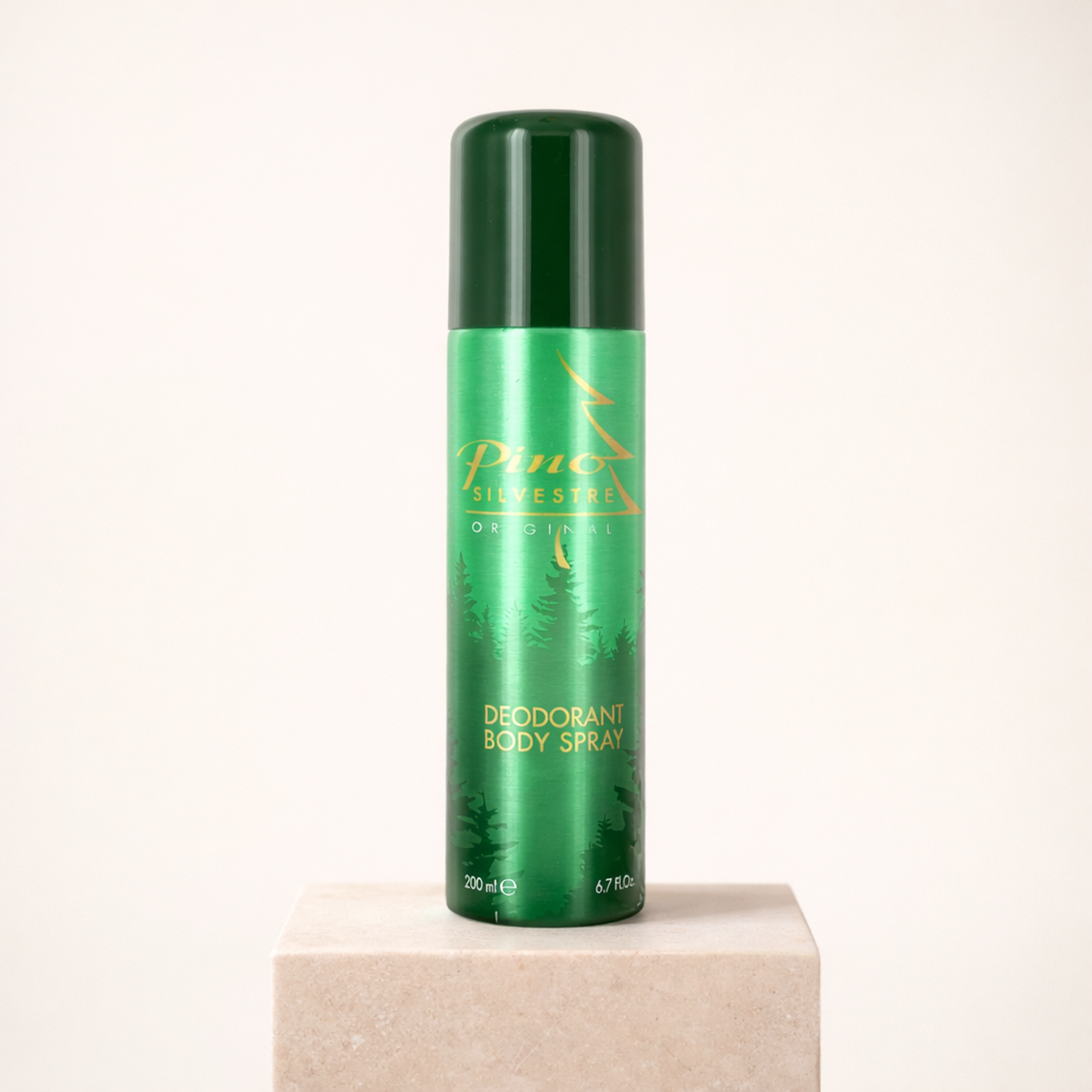 Pino Silvestre Original Body Spray upright pedestal gallery showcase