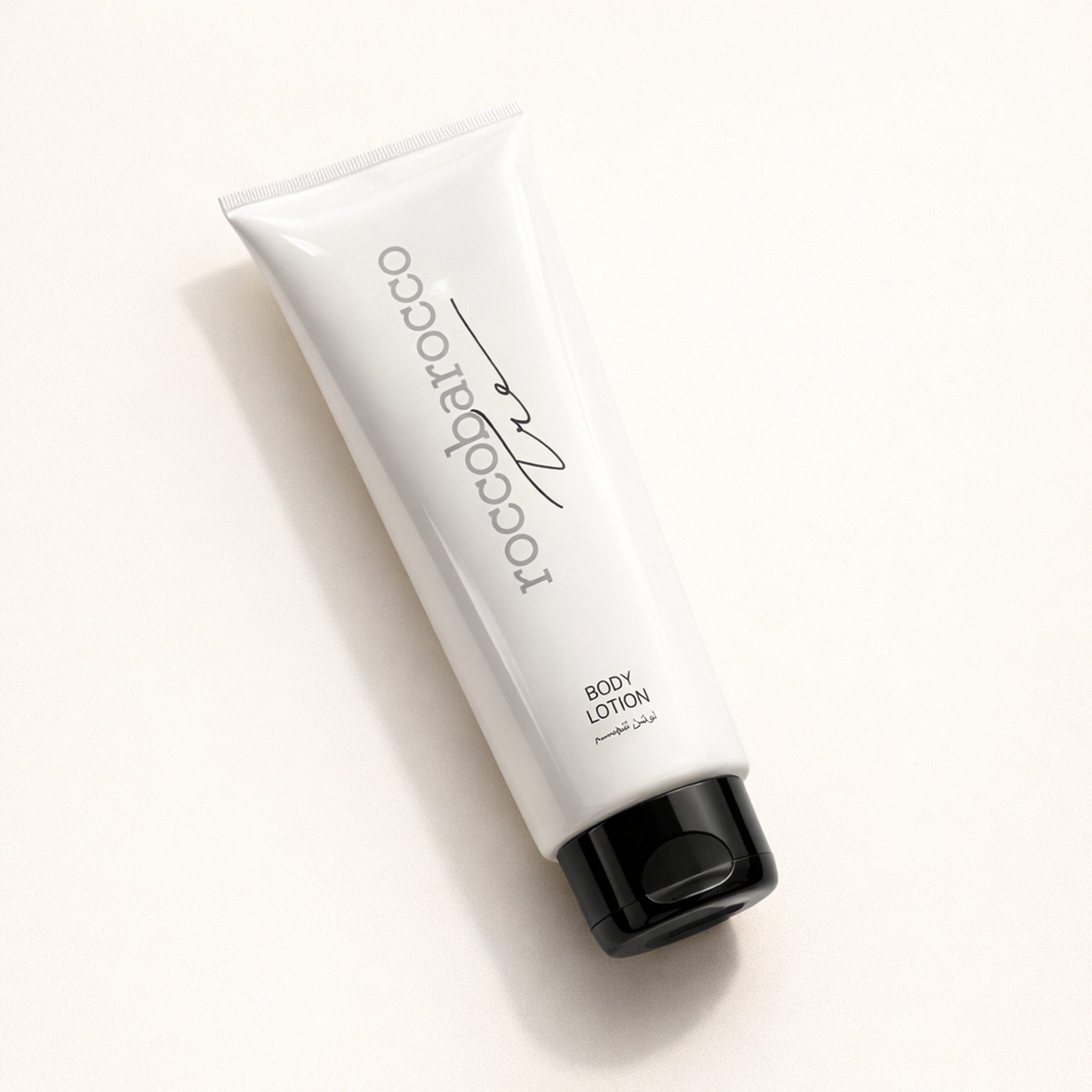 Roccobarocco Tre Body Lotion angled still-life gallery showcase