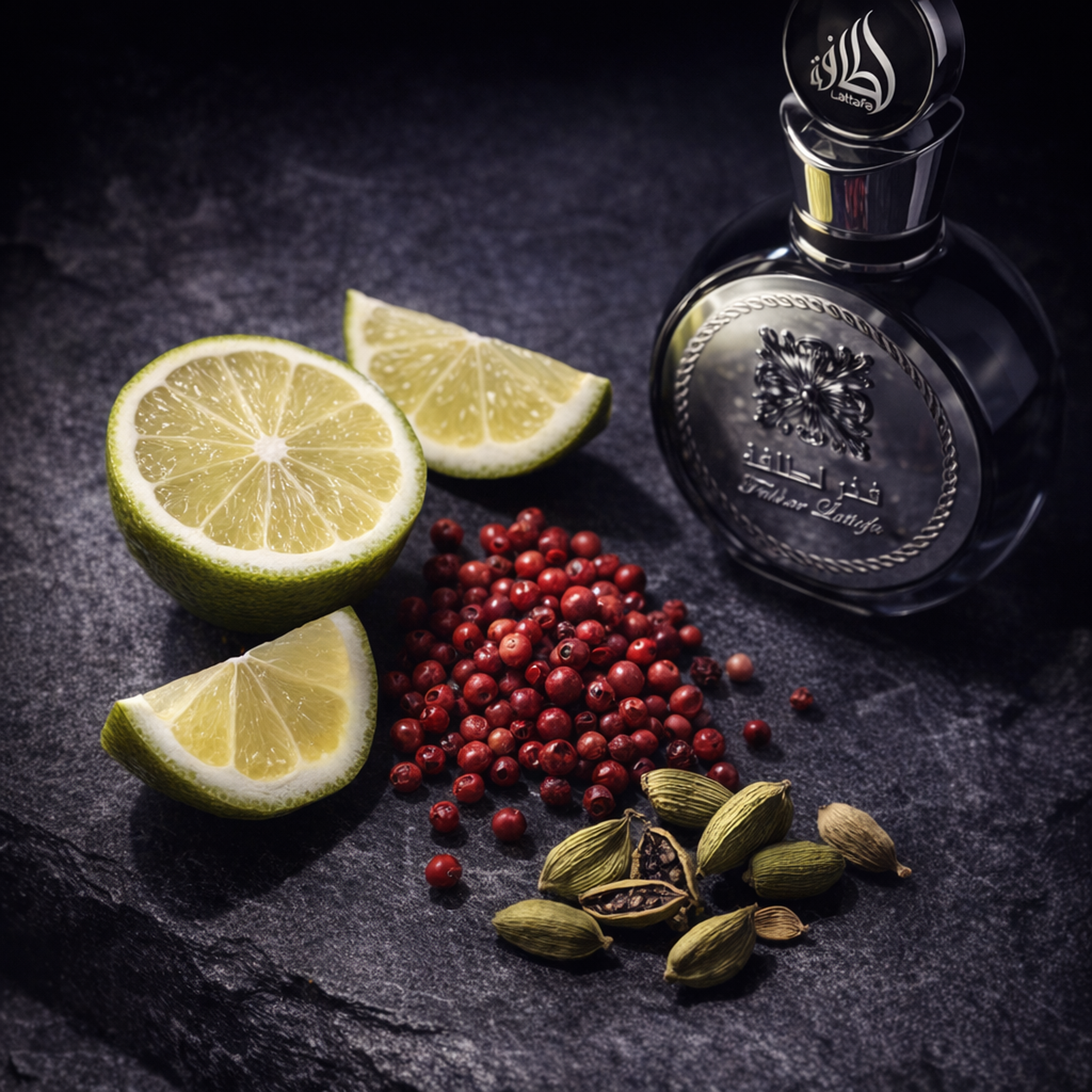 Lattafa Fakhar Platin EDP fragrance notes image