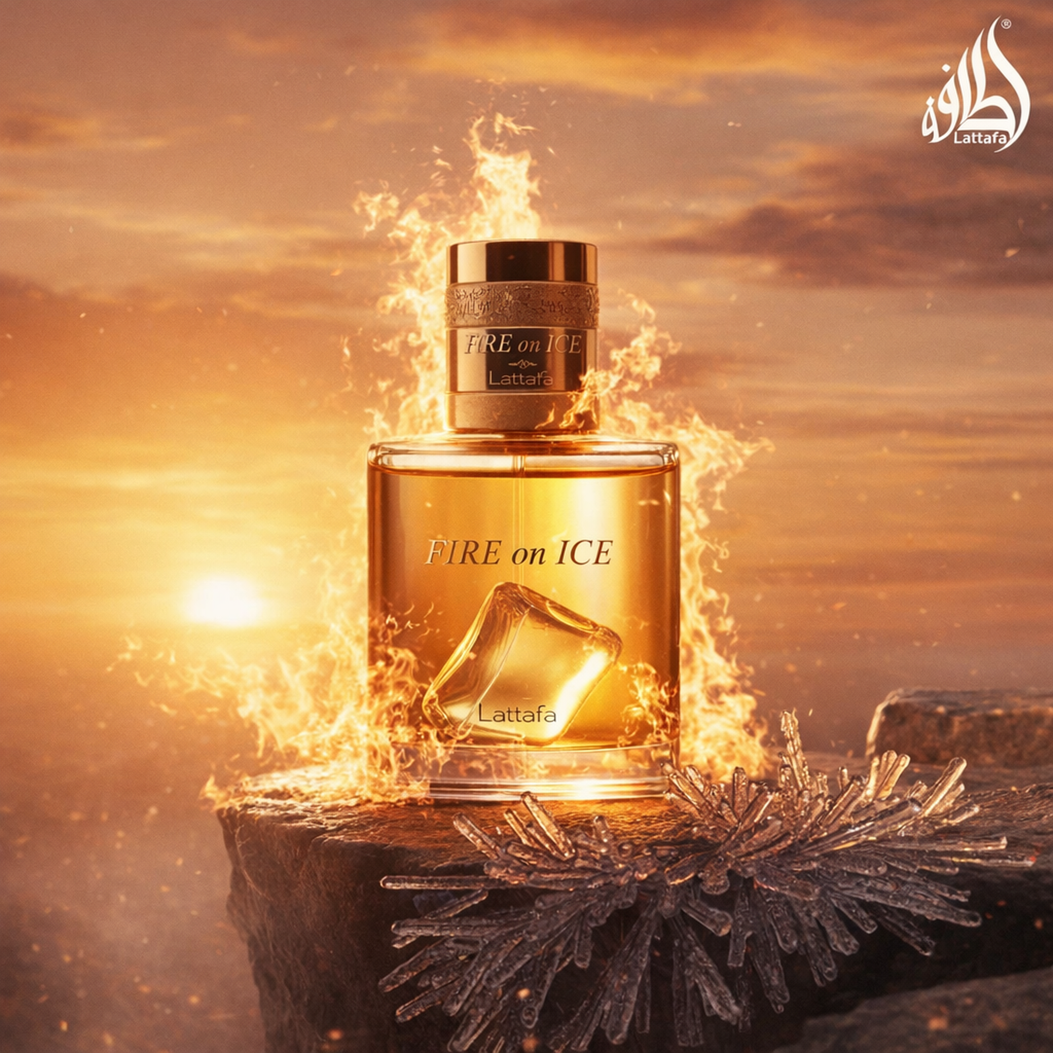 Lattafa Fire On Ice EDP fragrance details image