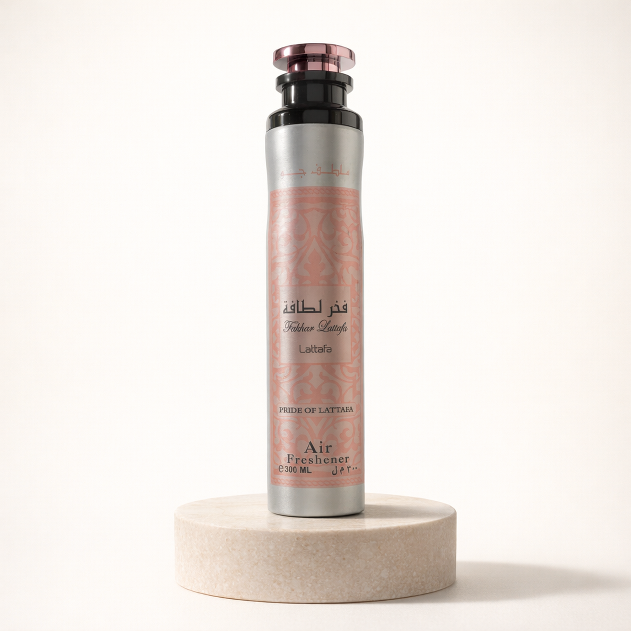 Lattafa Fakhar Rose Air Freshener upright pedestal gallery showcase