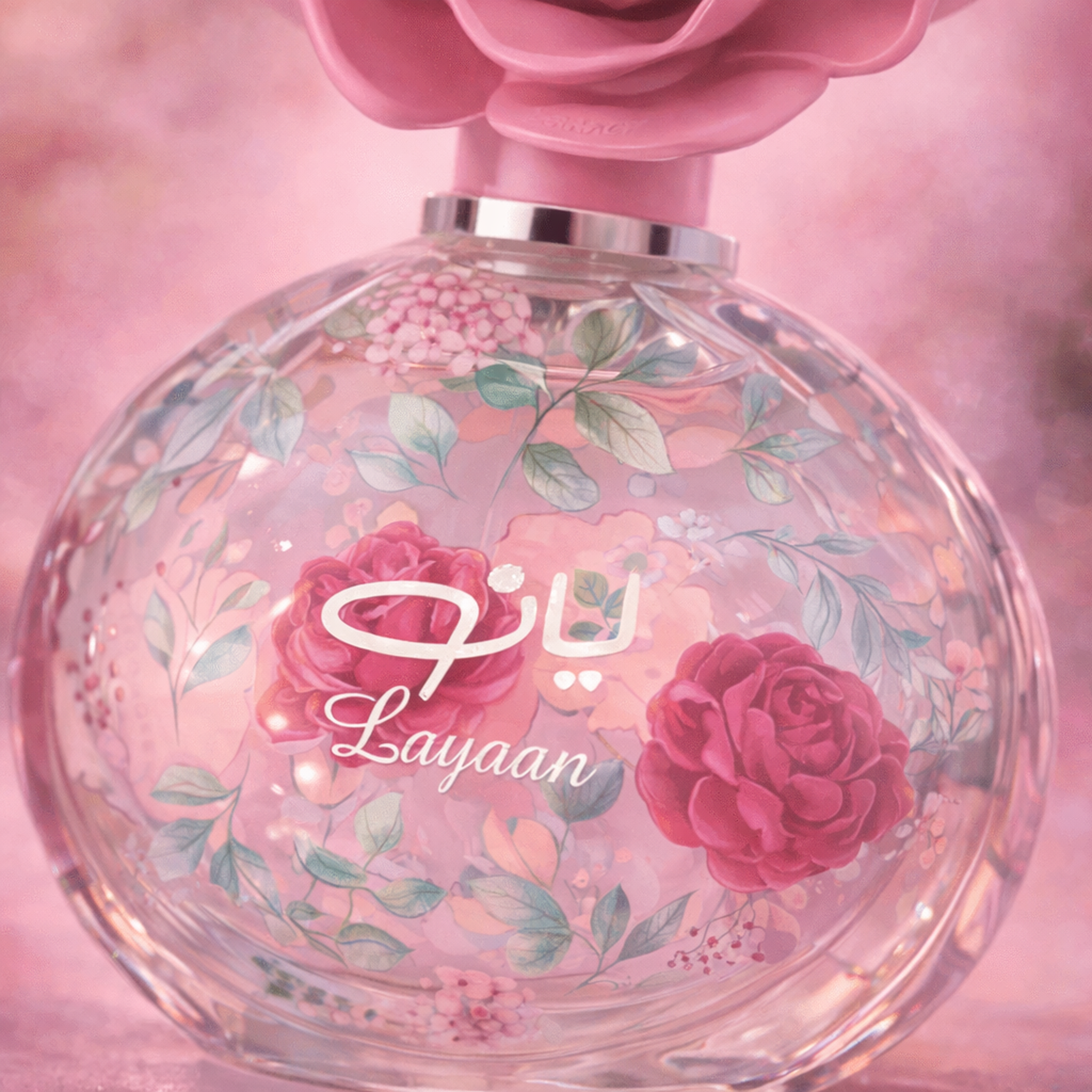 Lattafa Layaan EDP For Women macro label detail gallery showcase