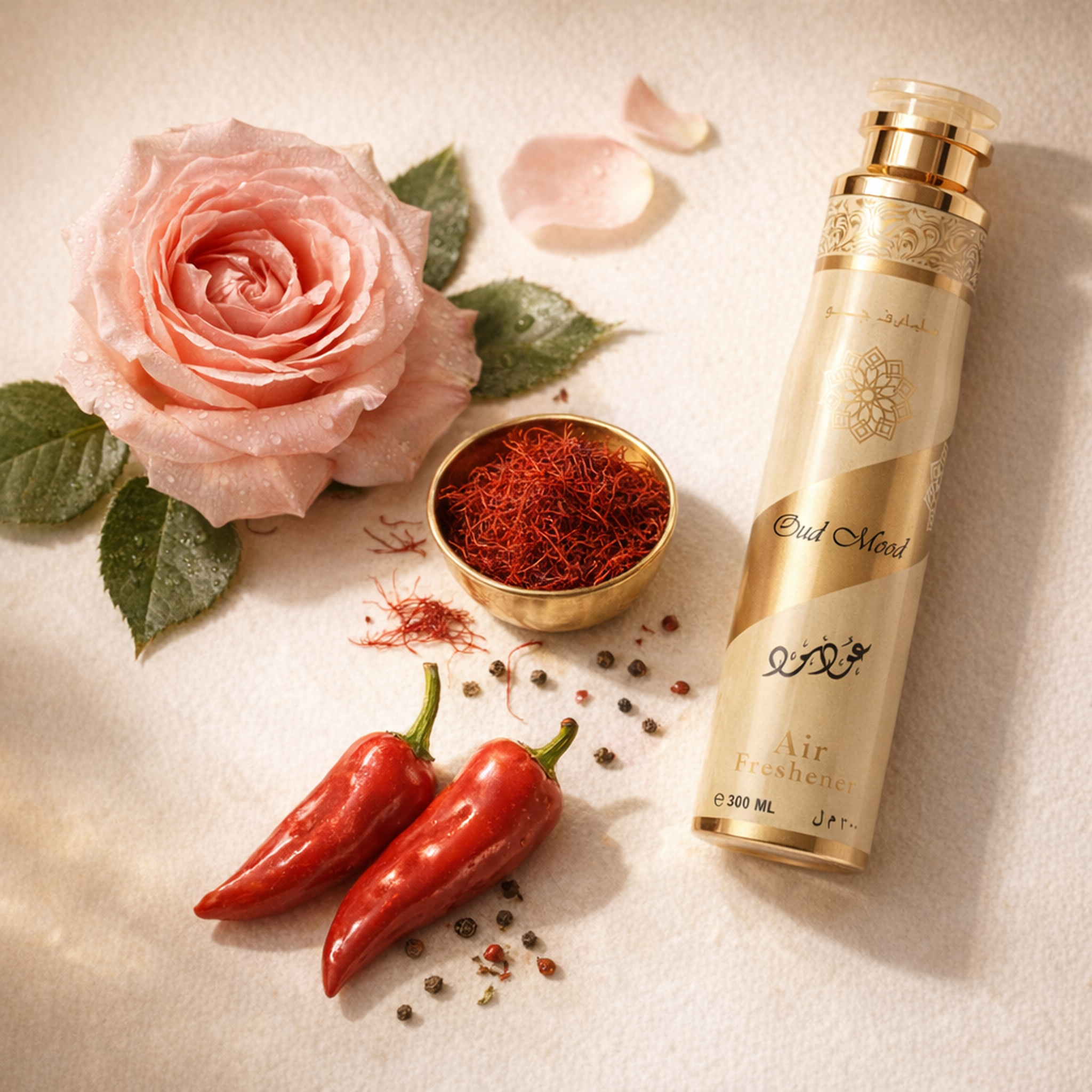 Lattafa Oud Mood Air Freshener fragrance notes image