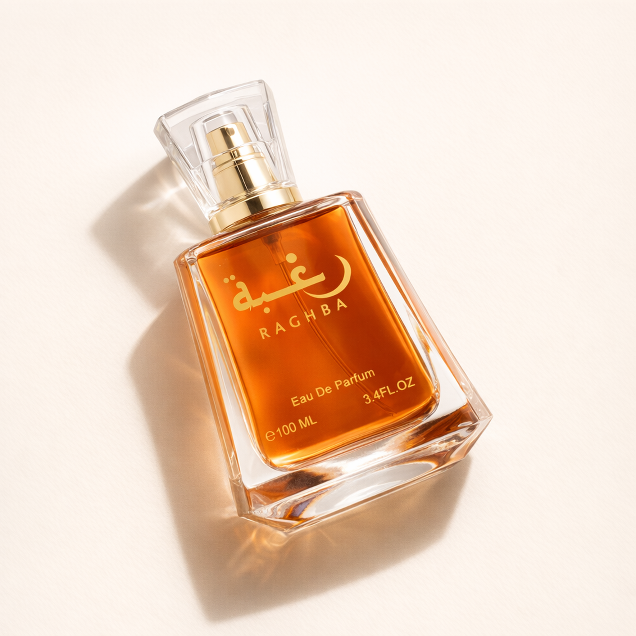 Lattafa Raghba EDP angled still-life gallery showcase