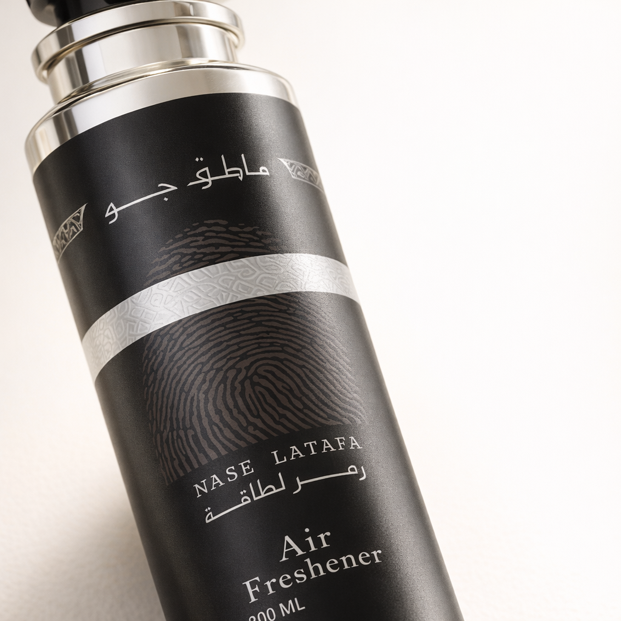 Lattafa Ramz Silver Air Freshener macro label detail gallery showcase
