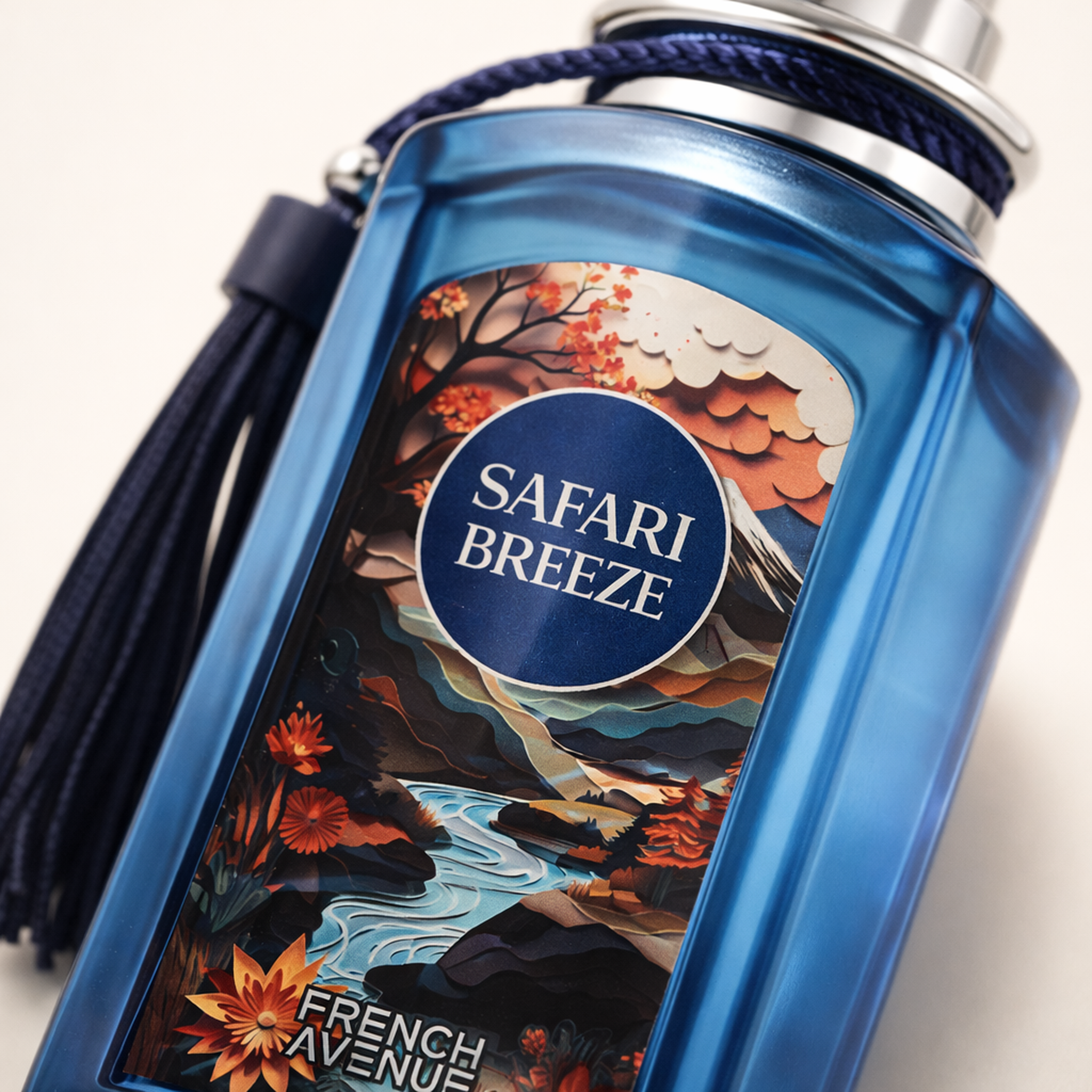 French Avenue Safari Breeze Extrait Parfum macro label detail gallery showcase