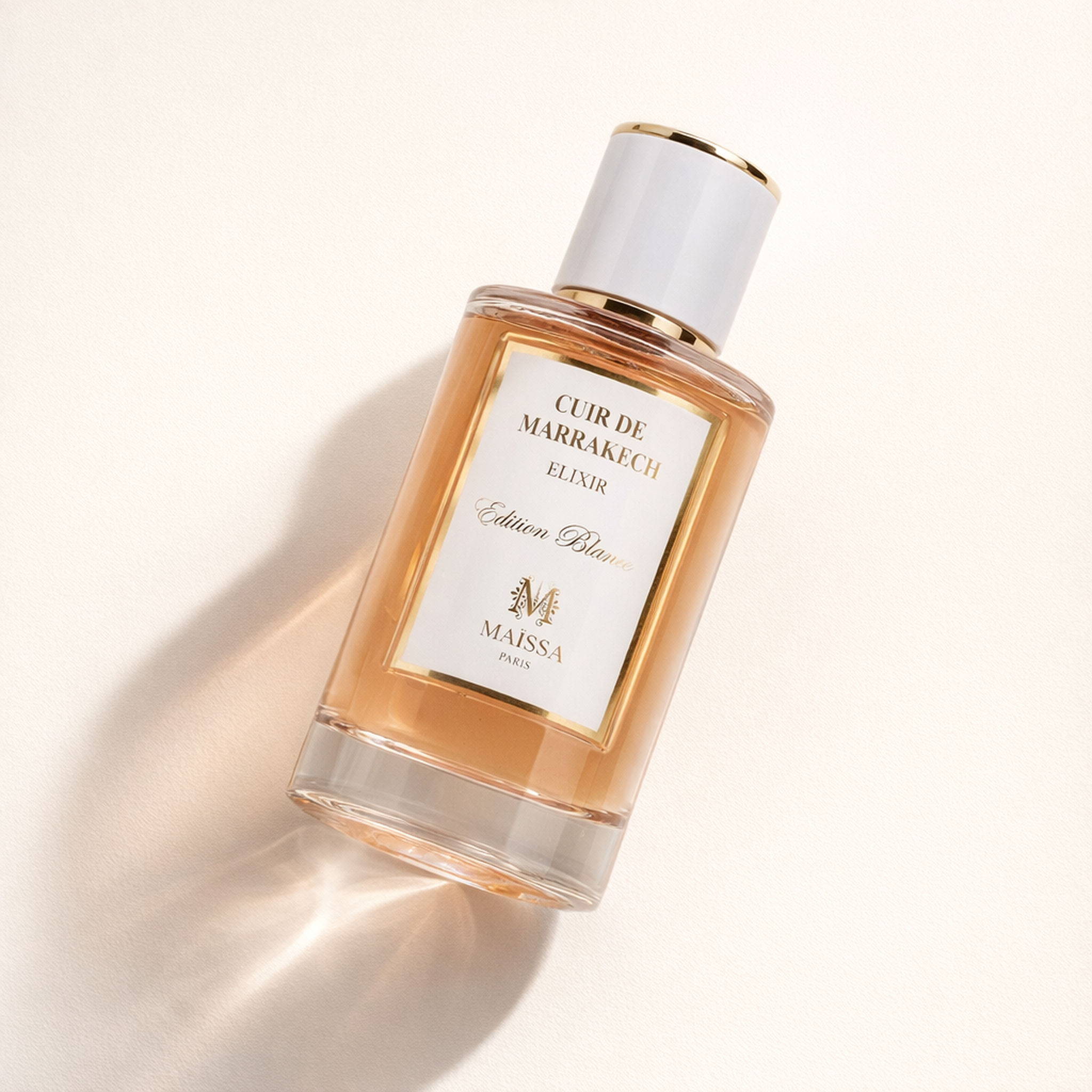 Maissa Cuir de Marrakech Elixir E/b EDP angled still-life gallery showcase