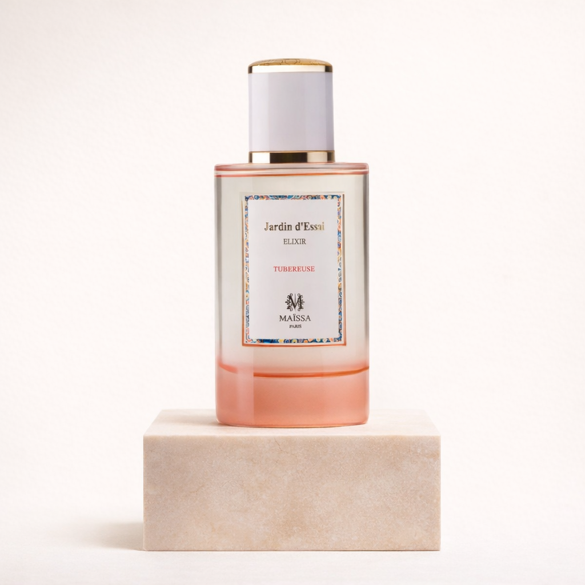 Maissa Jardin D'Essai EDP upright pedestal gallery showcase