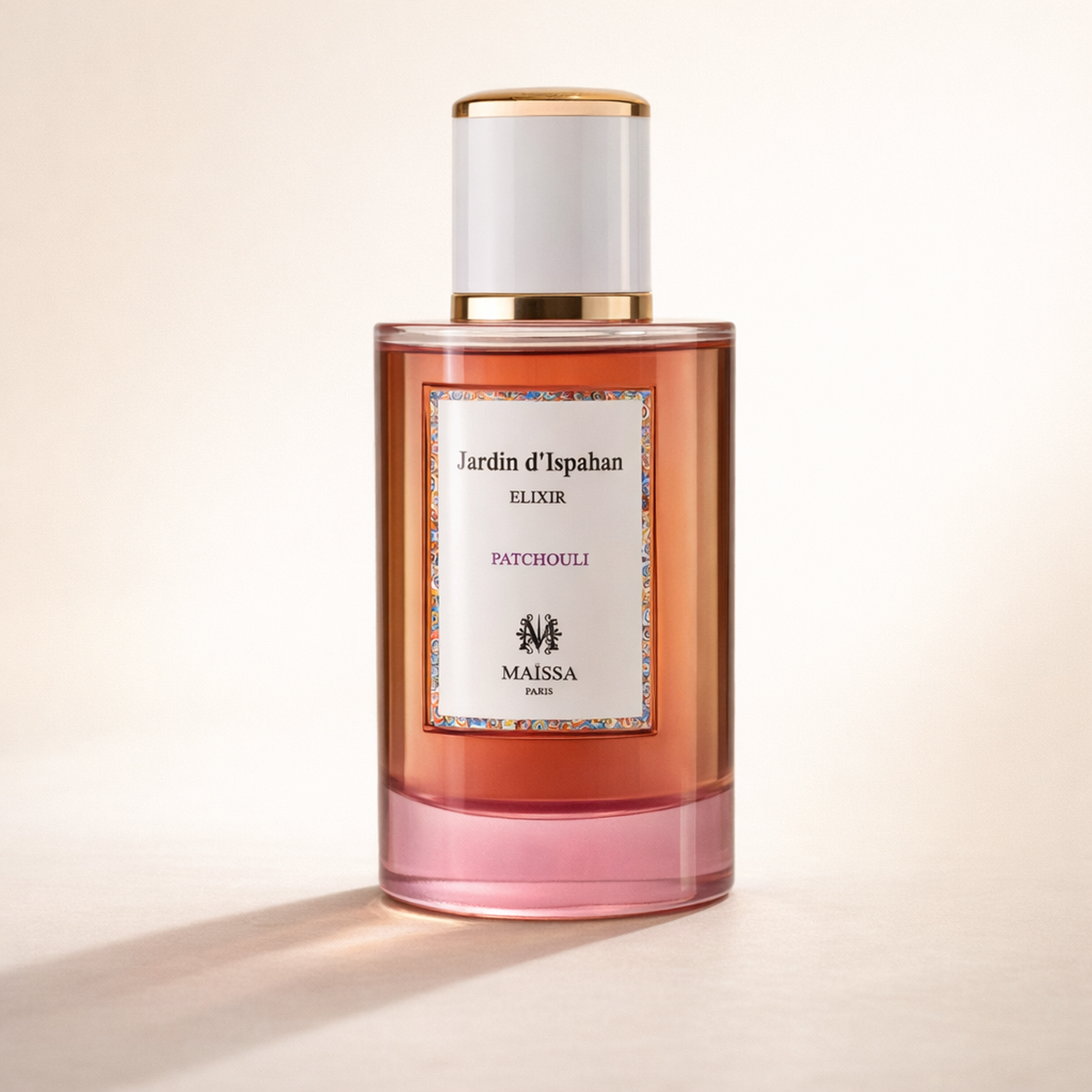 Maissa Jardin D'Ispahan Patchouli EDP low three-quarter hero gallery showcase