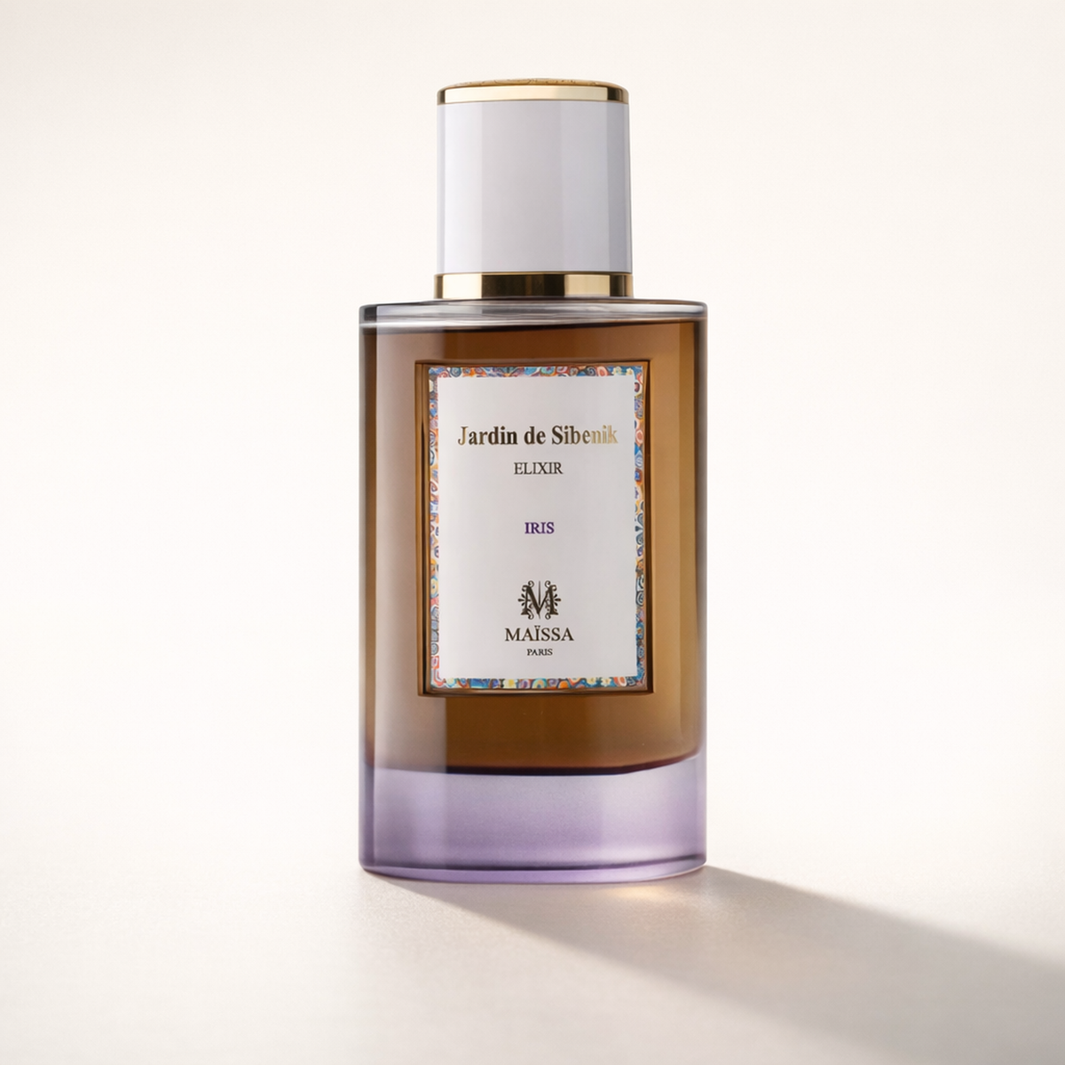 Maissa Jardin de Sibenil Elixir Iris EDP low three-quarter hero gallery showcase