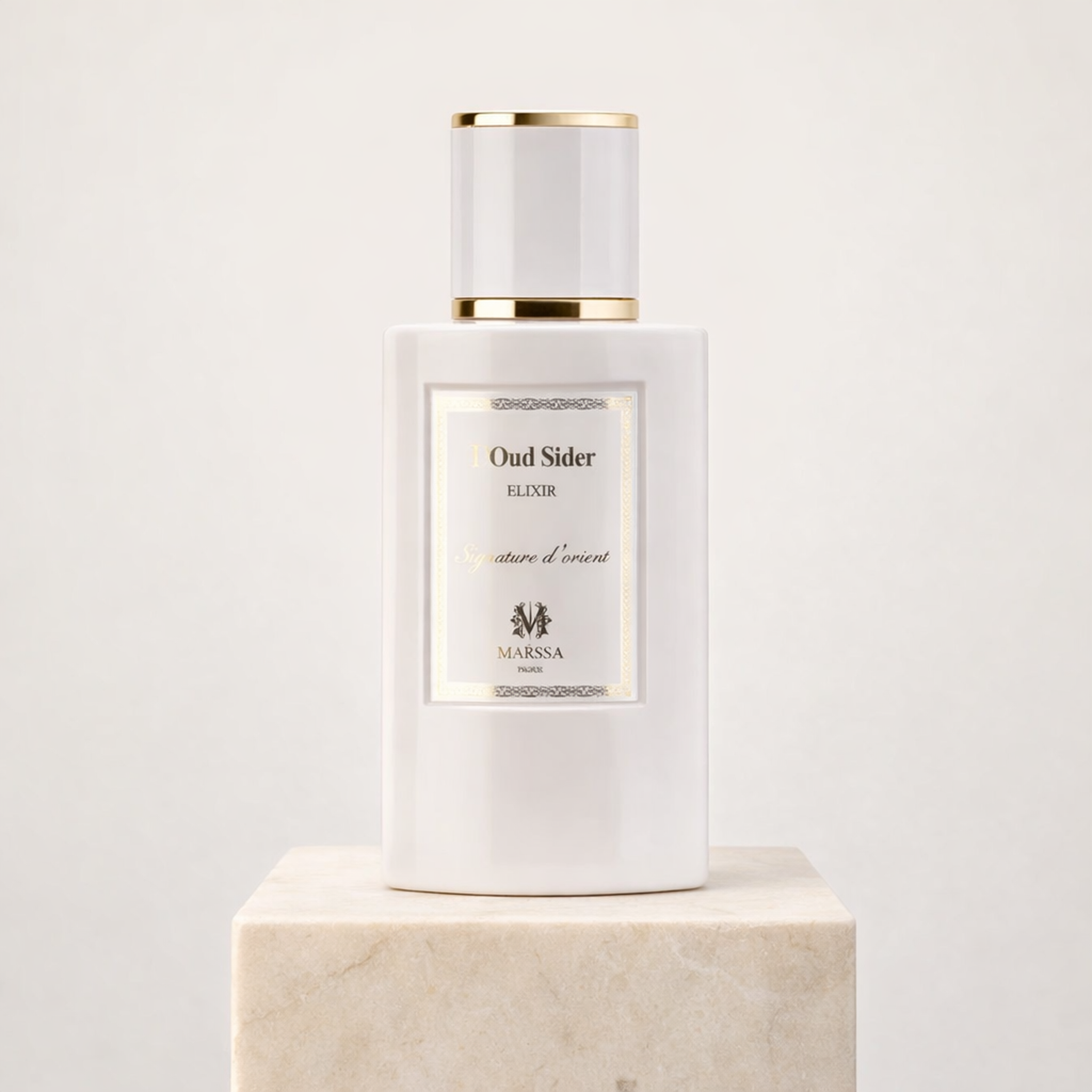 Maissa L'Oud Sider Elixir EDP For Women upright pedestal gallery showcase