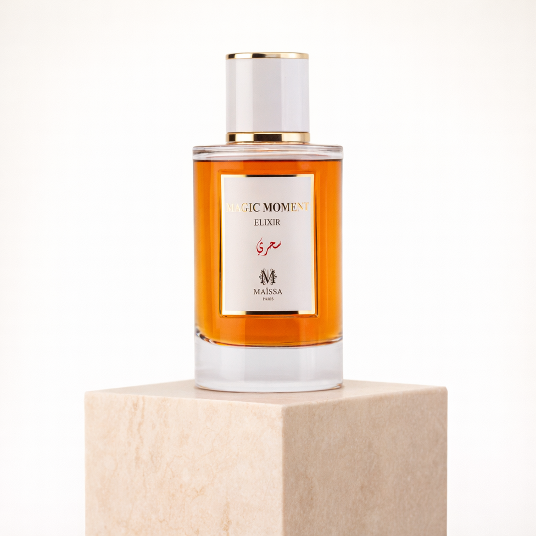 Maissa Magic Moment Elixir EDP upright pedestal gallery showcase