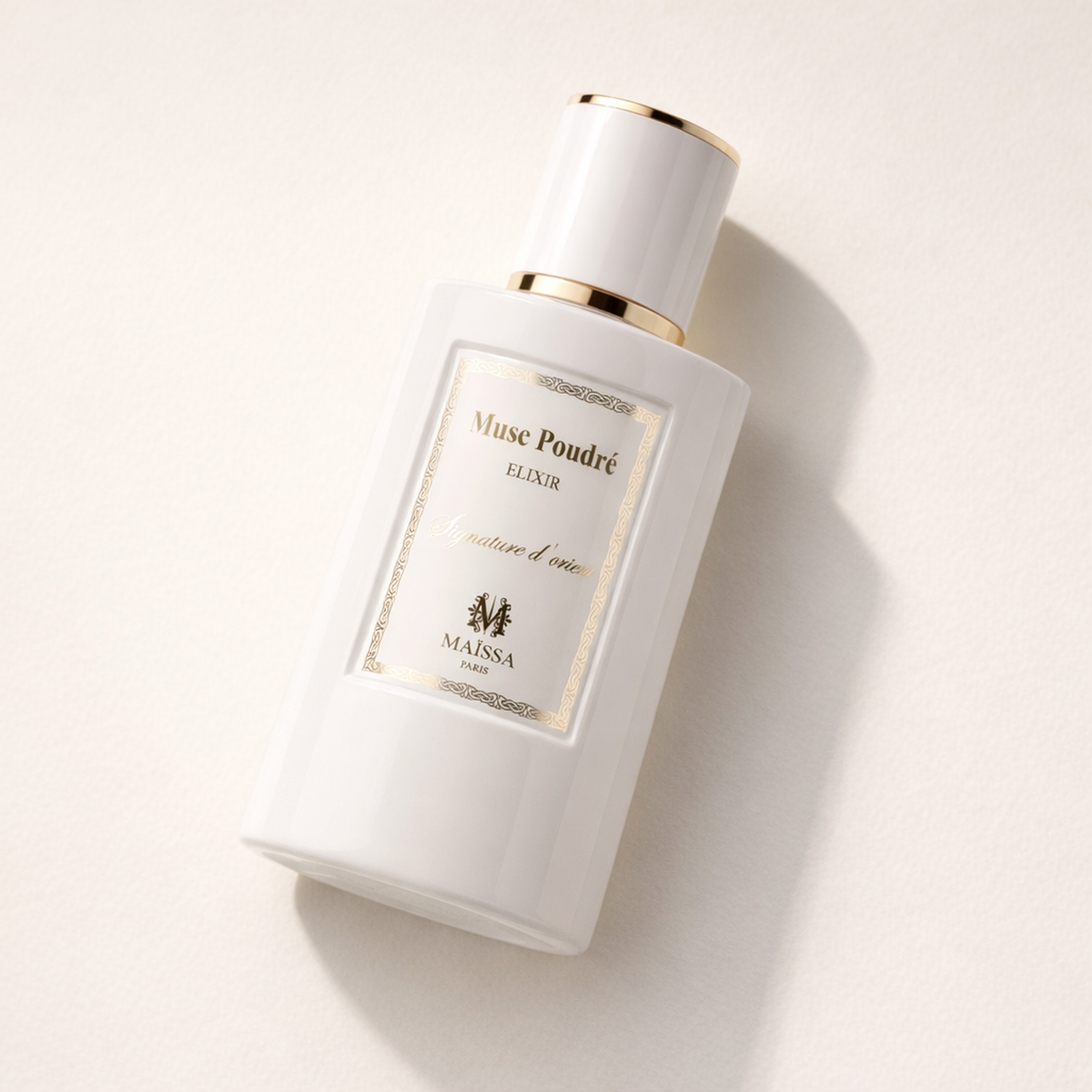 Maissa Musc Poudre Elixir EDP angled still-life gallery showcase