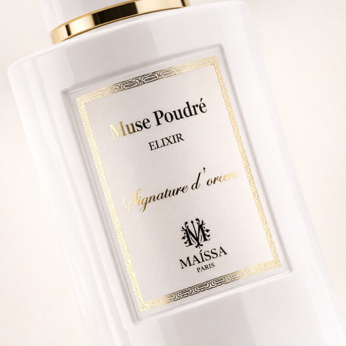 Maissa Musc Poudre Elixir EDP macro label detail gallery showcase