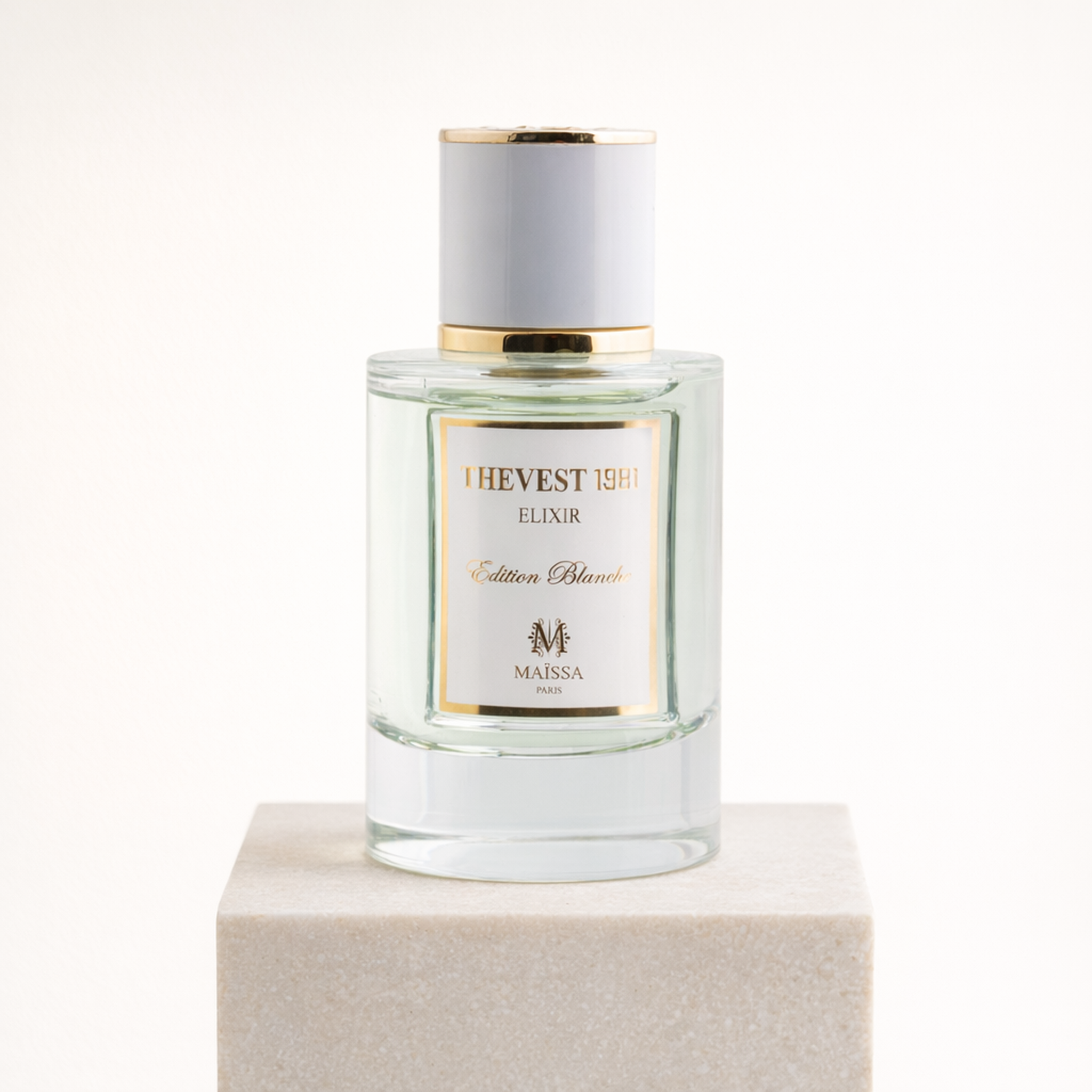 Maissa Thevest 1981 Elixir EDP upright pedestal gallery showcase