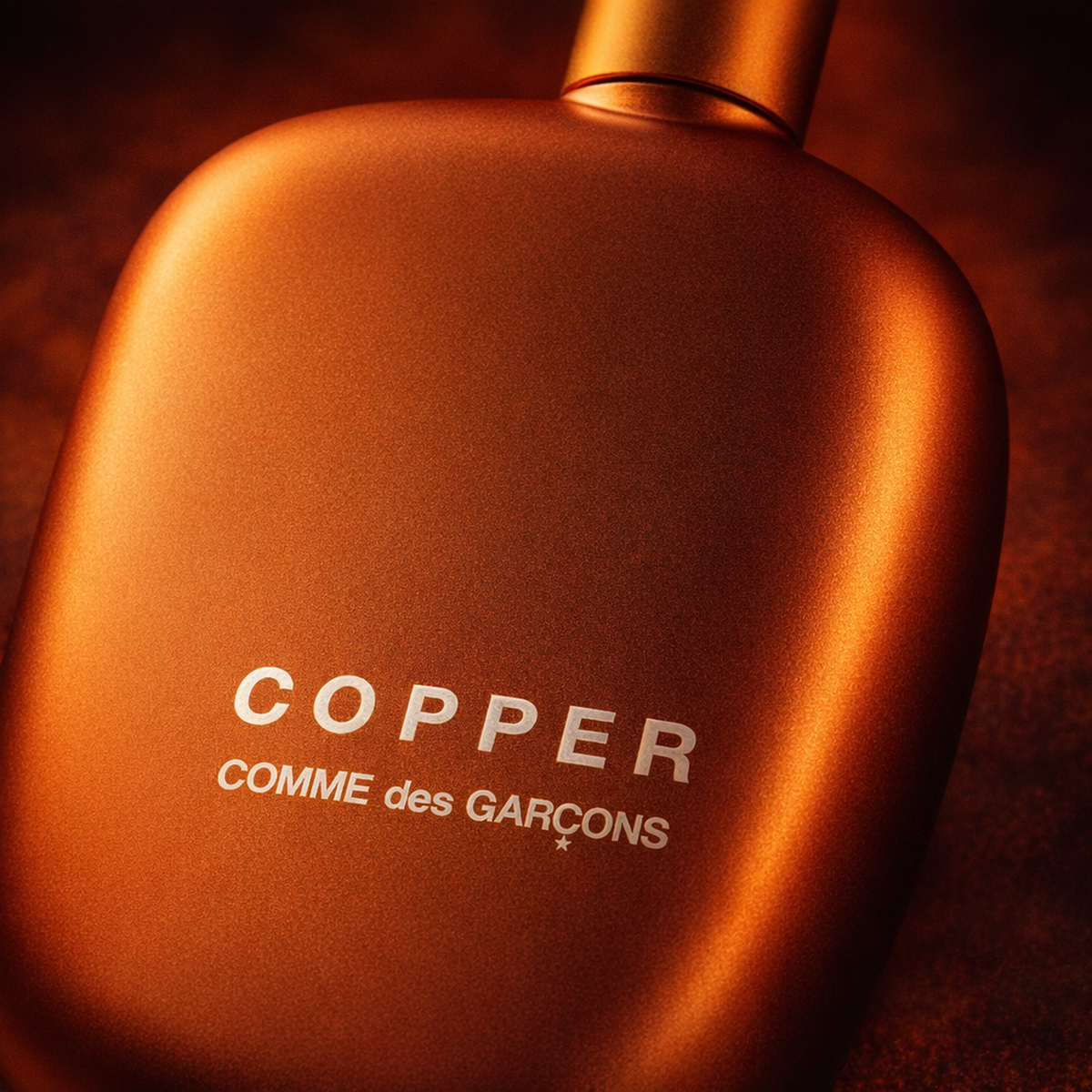 Comme Des Garcons Copper EDP macro label detail gallery showcase