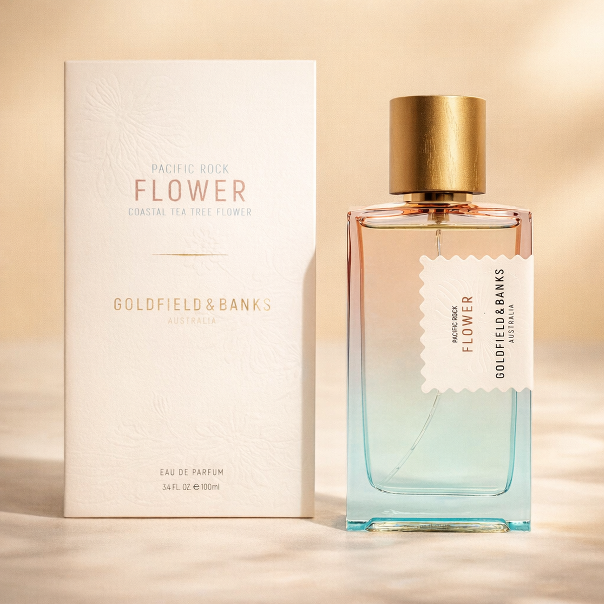 Goldfield & Banks Pacific Rock Flower EDP packaging product shot gallery showcase