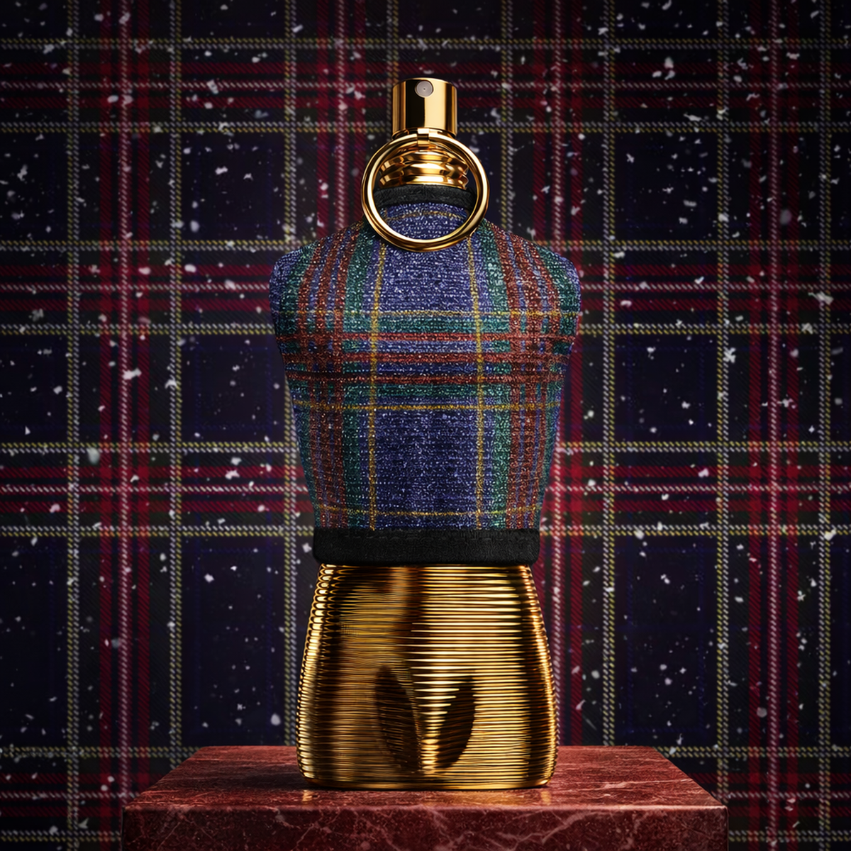 Jean Paul Gaultier Le Male Elixir Collector Edition Parfum For Men generated pedestal image