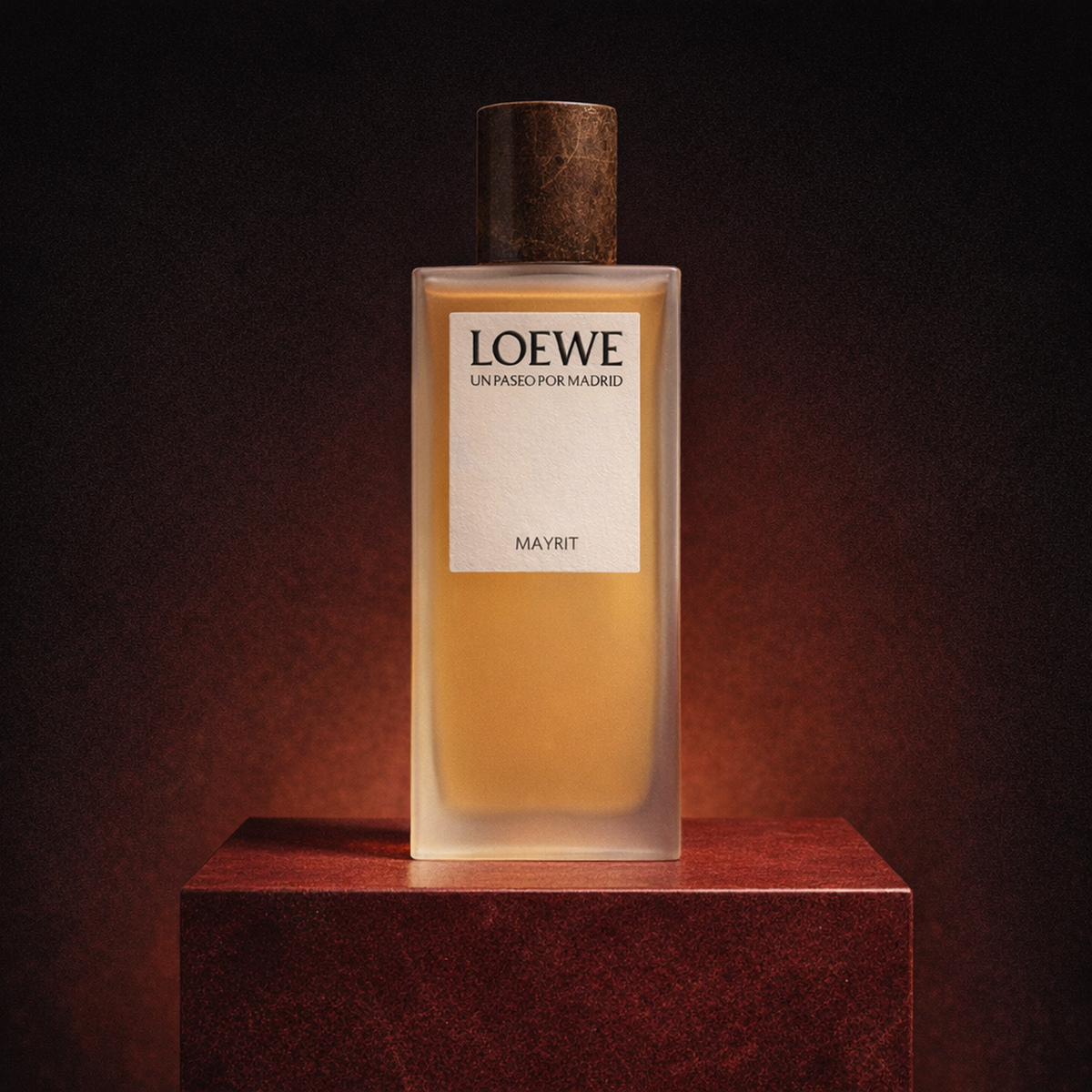 Loewe Un Paseo por Madrid Mayrit EDP generated pedestal image