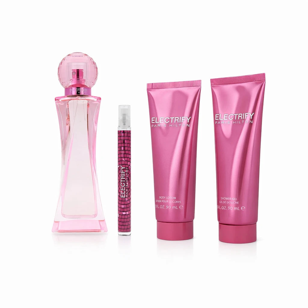Paris Hilton Electrify EDP Gift Set for Her OpenAI studio hero