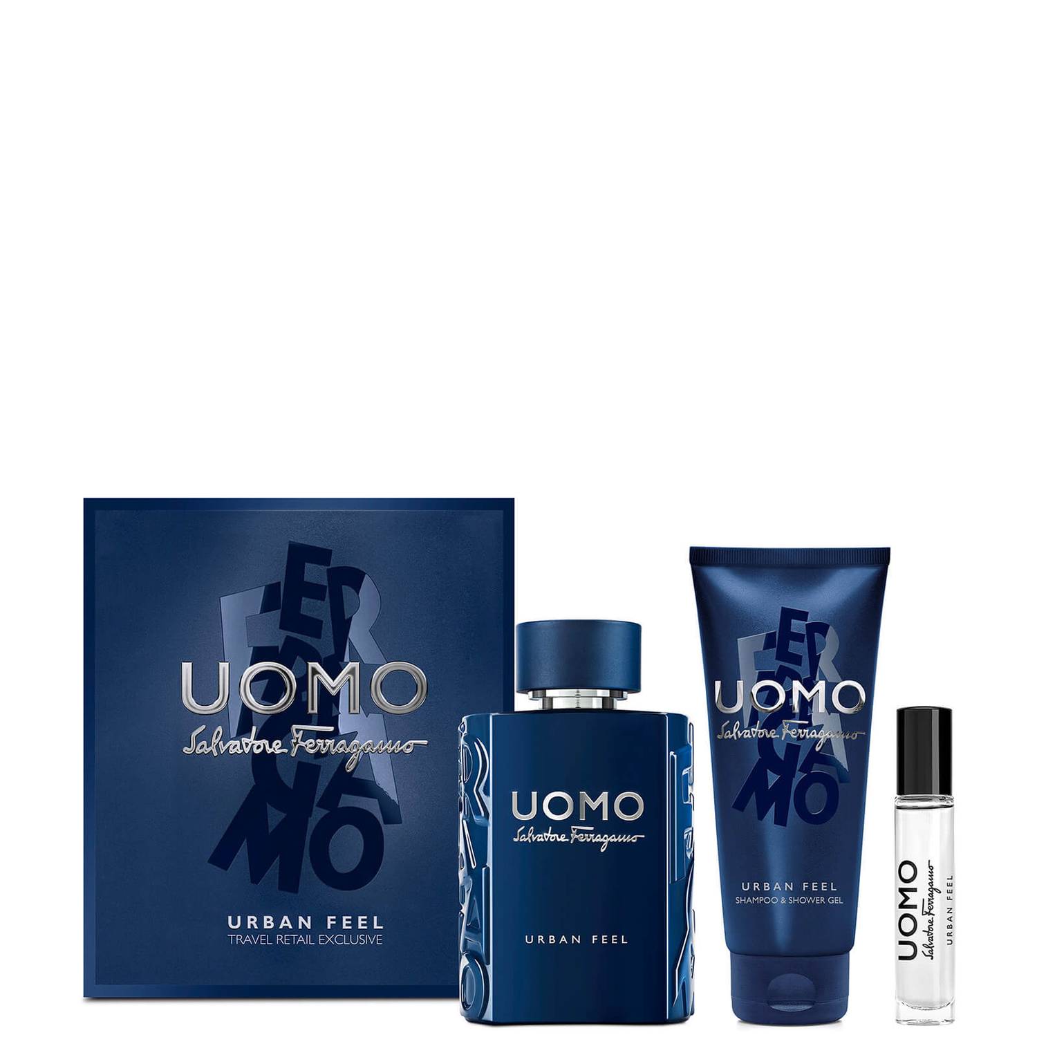 Shop Salvatore Ferragamo Uomo Urban Feel Mini EDT Travel Set in