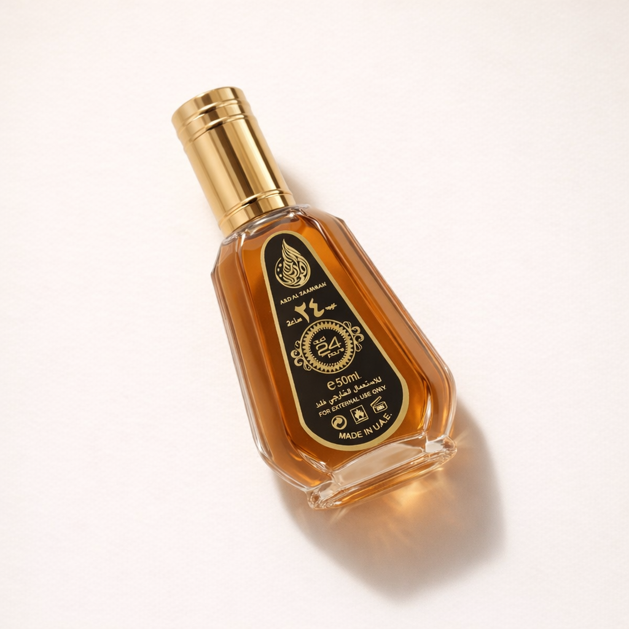 Ard Al Zaafaran Oud 24 Hours EDP angled still-life gallery showcase