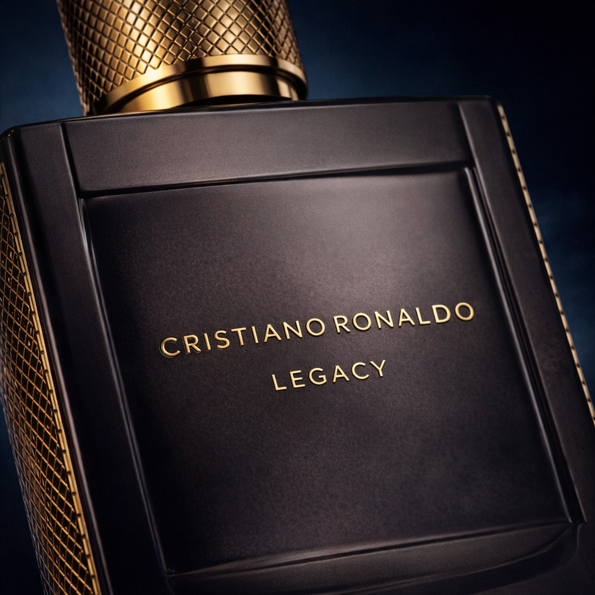 Cristiano Ronaldo Legacy EDP For Men macro label detail gallery showcase