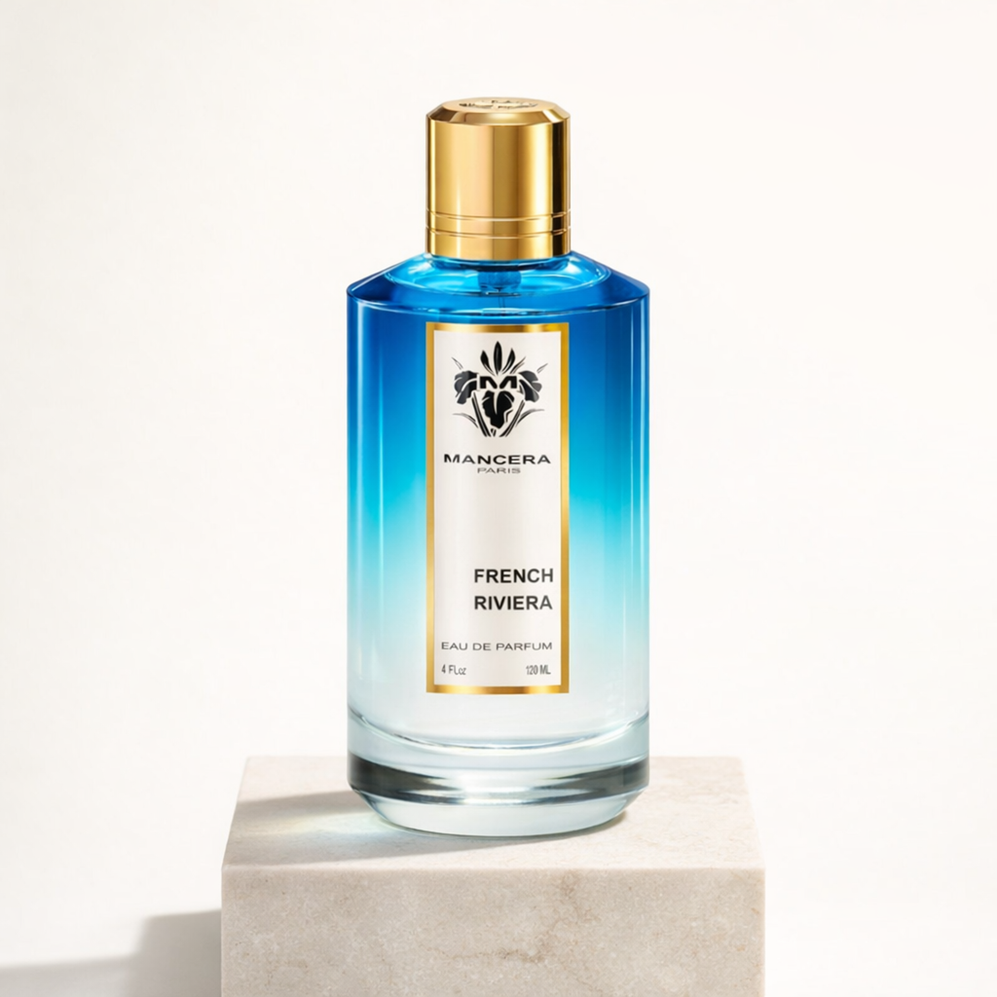 Mancera French Riviera EDP upright pedestal gallery showcase