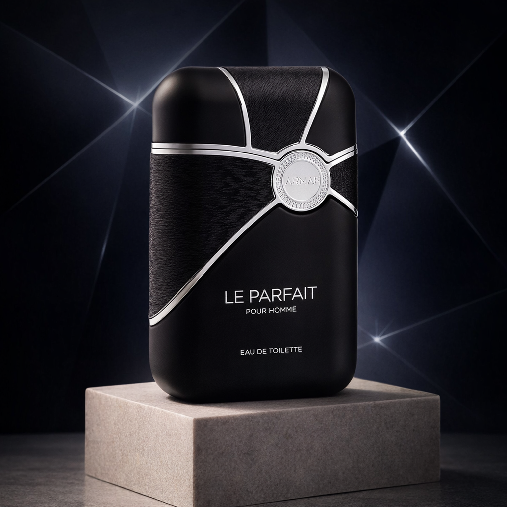 Armaf le Parfait EDT for Men upright pedestal gallery showcase