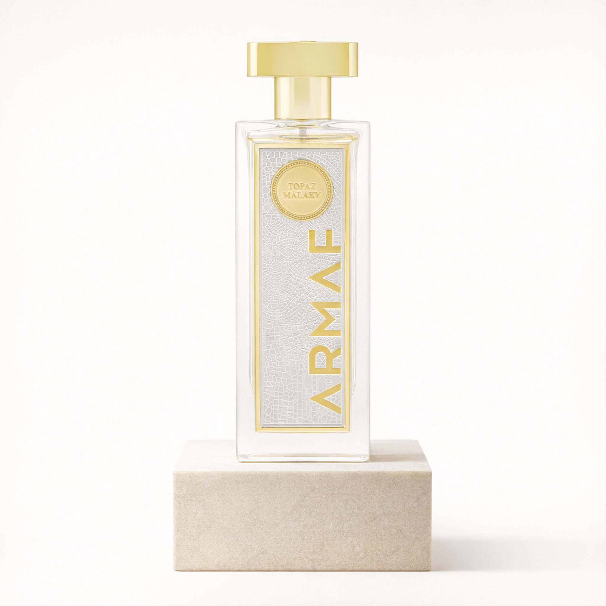 Armaf Mosaic Topaz Malaky EDP for Men upright pedestal gallery showcase