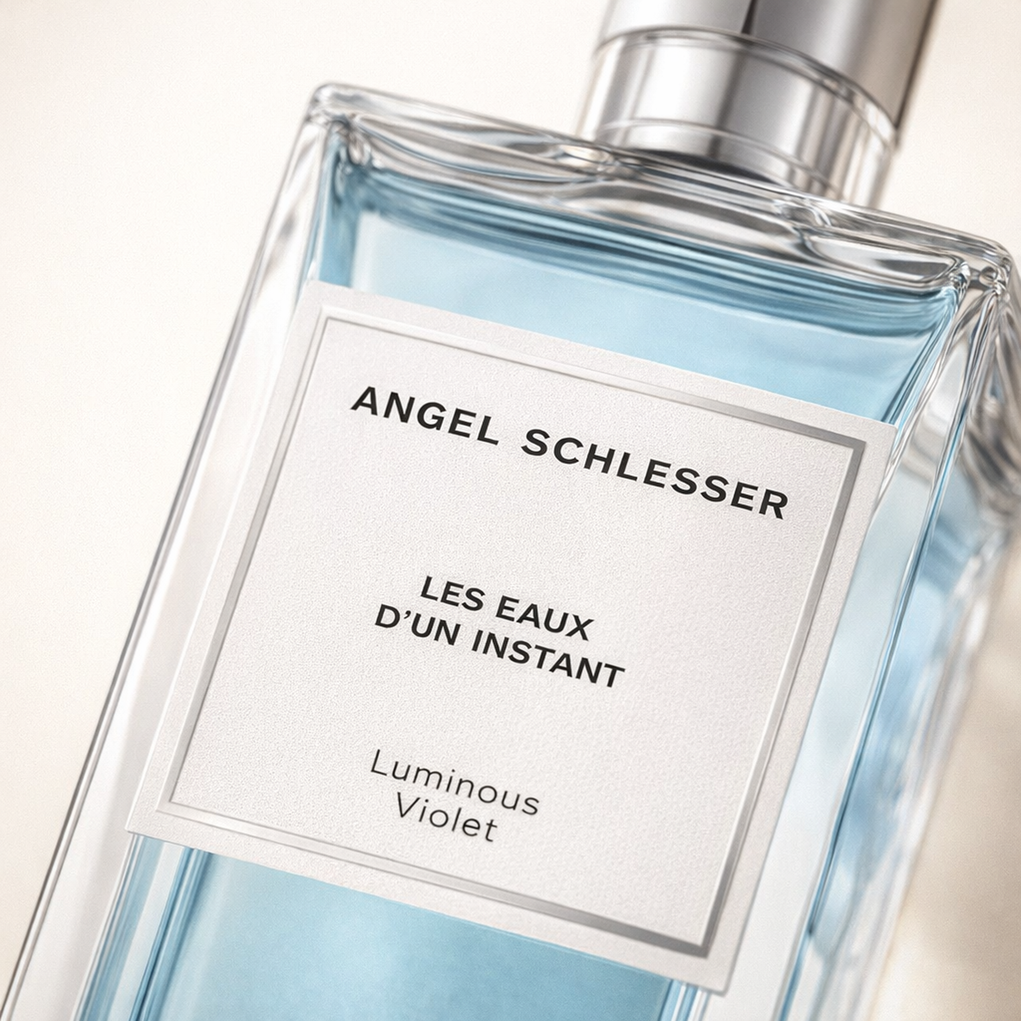 Angel Schlesser les Eaux D'un Instant Luminous Violet EDT for Women macro label detail gallery showcase