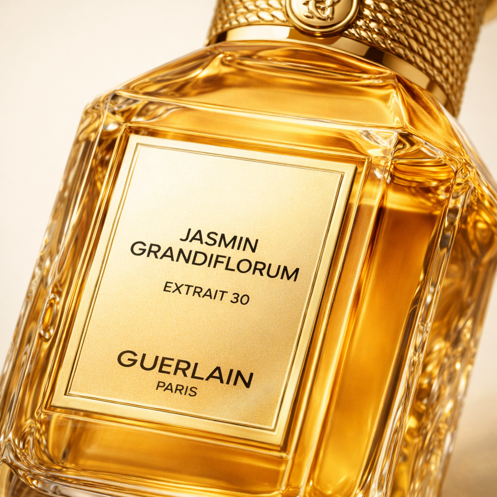 Guerlain L'art & la Matiere Jasmine Grandiflorum Extrait 30 Parfum macro label detail gallery showcase