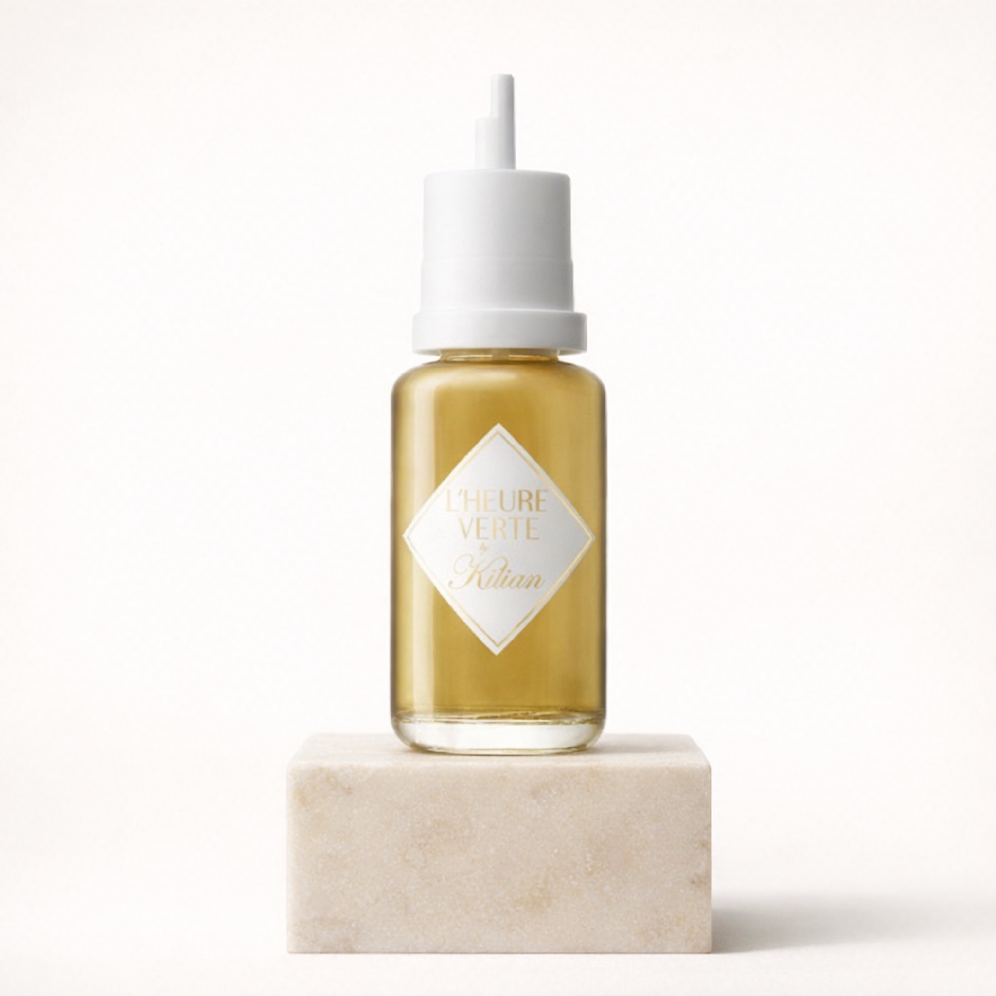 Kilian L'heure Verte EDP Refill upright pedestal gallery showcase