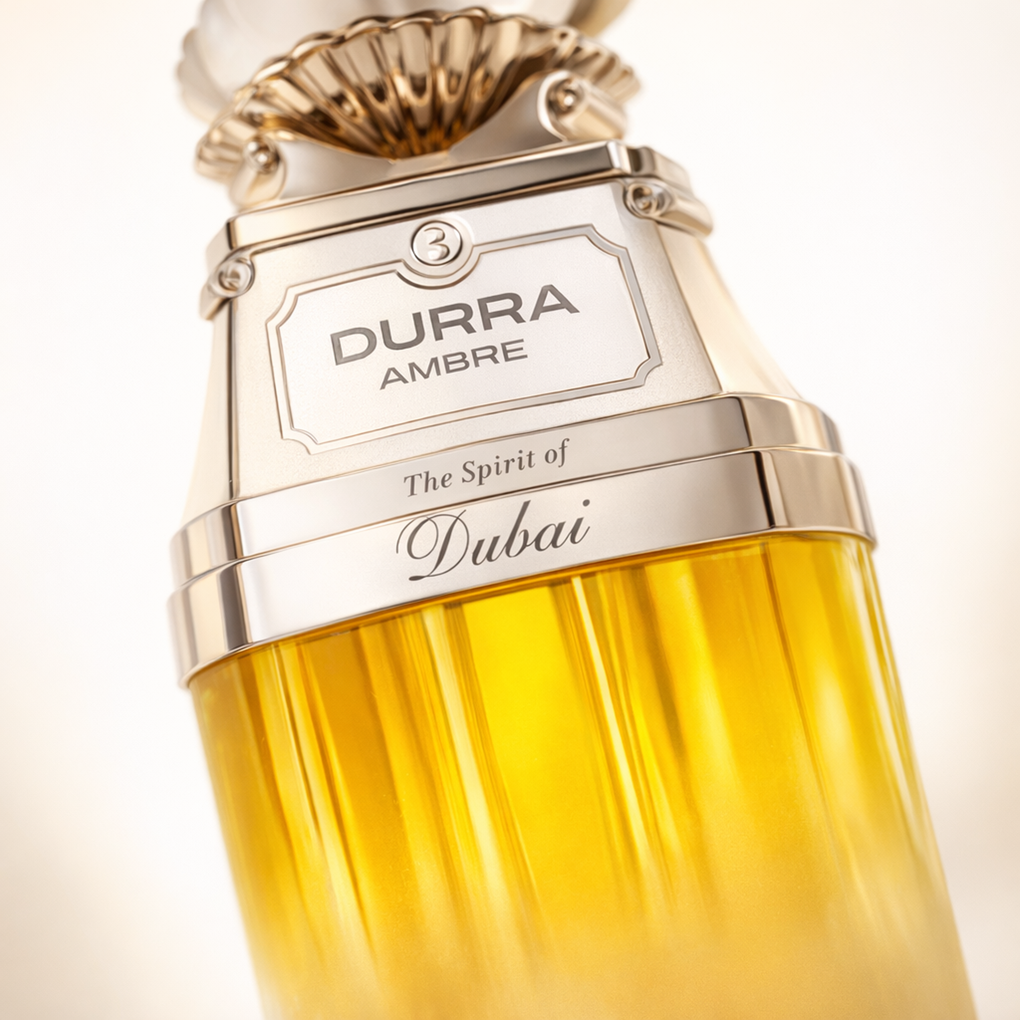 The Spirit of Dubai Durra EDP macro label detail gallery showcase