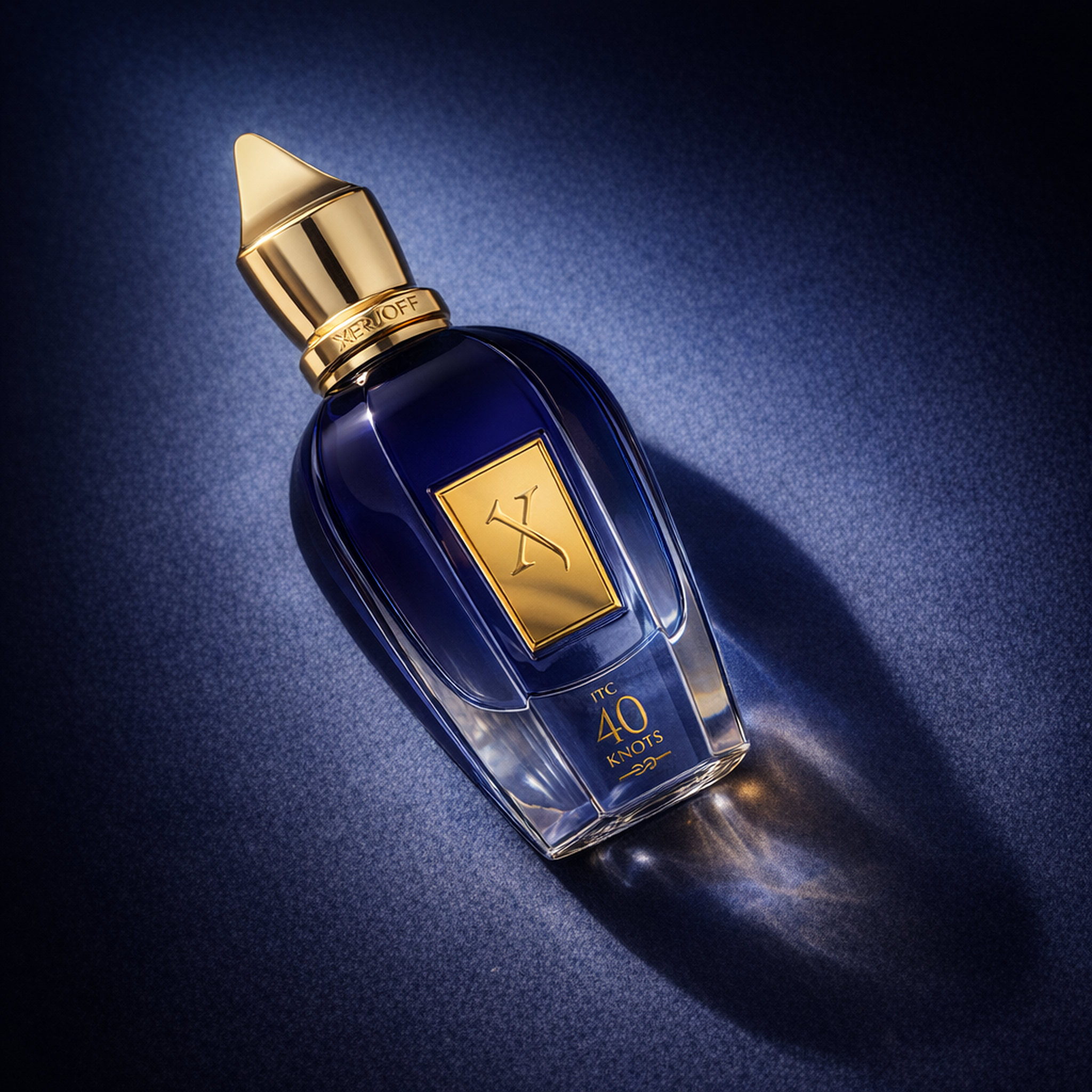 Xerjoff 40 Knots EDP angled still-life gallery showcase