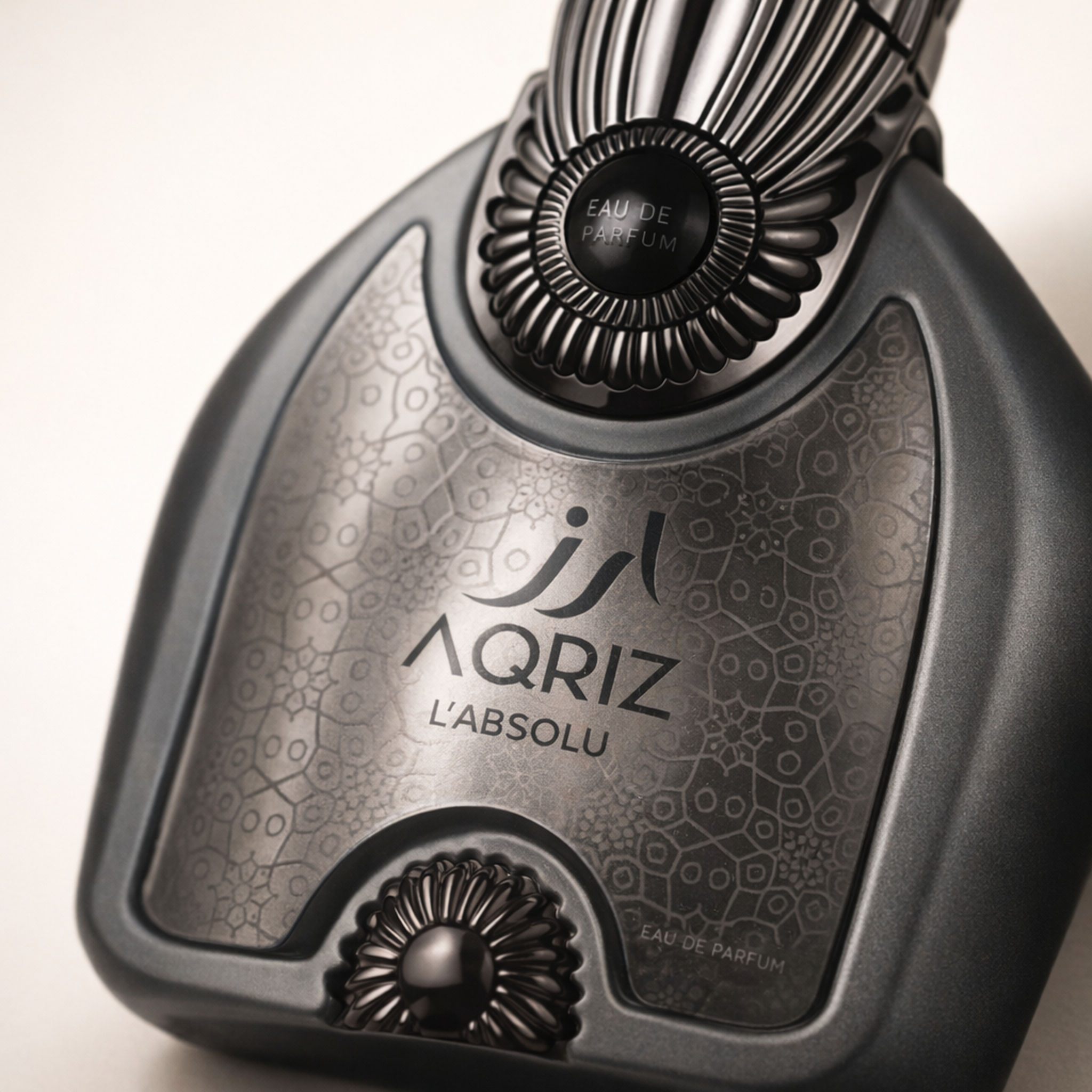 Arabiyat Prestige Aariz L'absolu EDP macro label detail gallery showcase