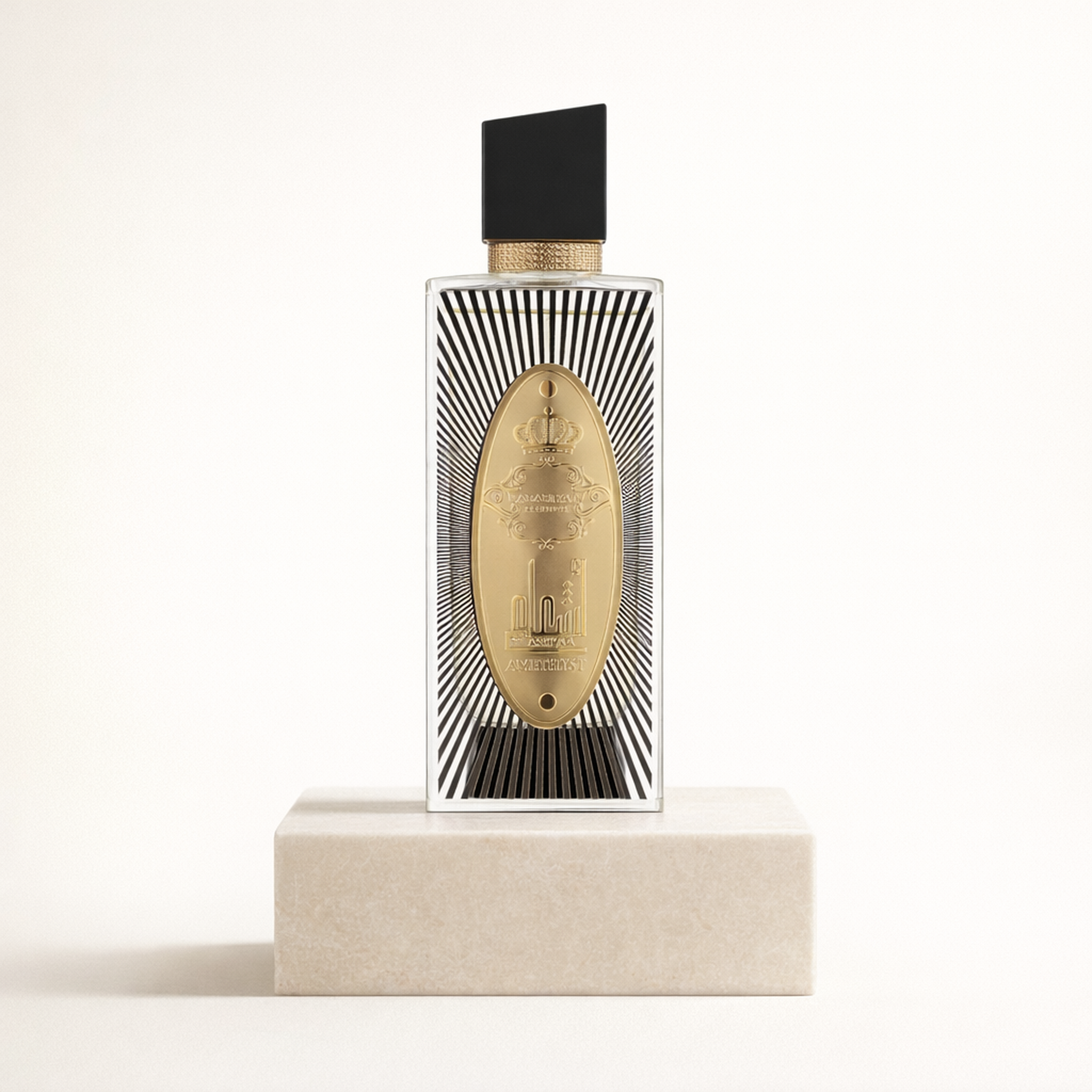 Arabiyat Prestige Ash'aa Amethyst EDP for Women upright pedestal gallery showcase