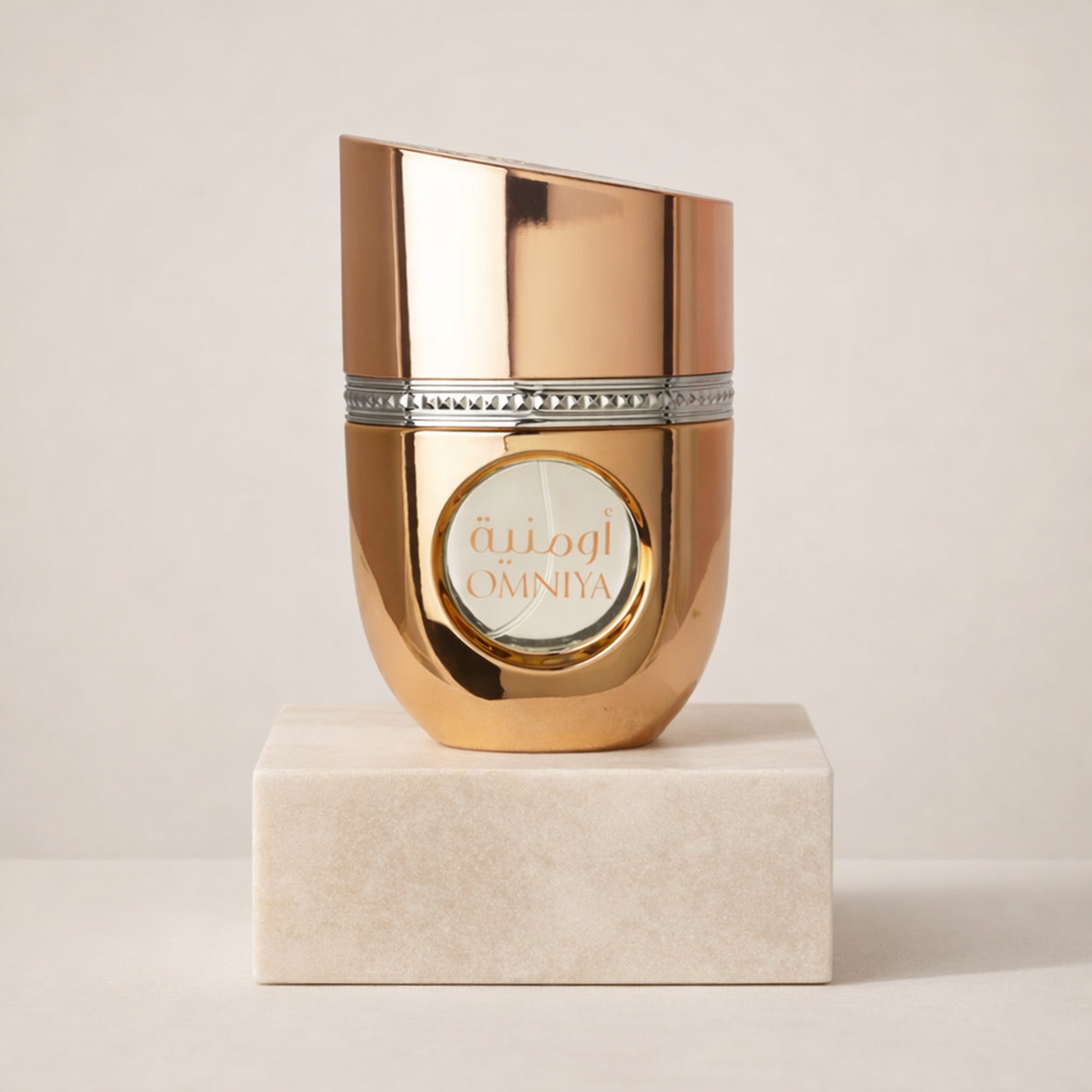 Arabiyat Prestige Omniya EDP for Women upright pedestal gallery showcase