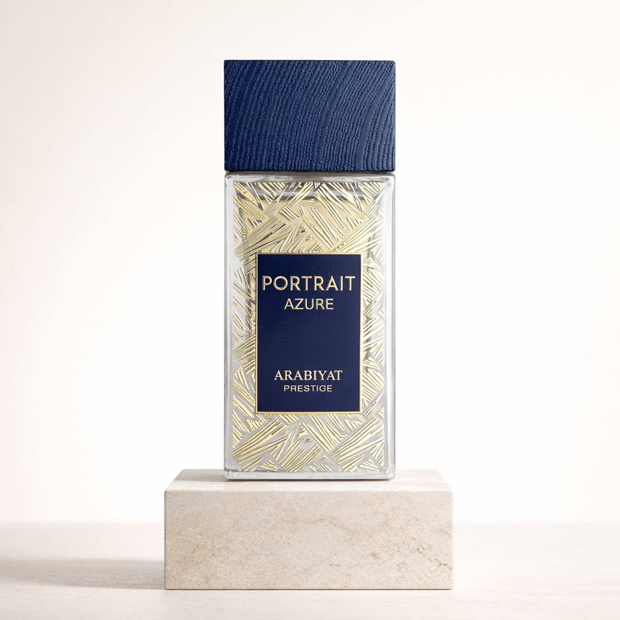 Arabiyat Prestige Portrait Azure EDP for Men upright pedestal gallery showcase