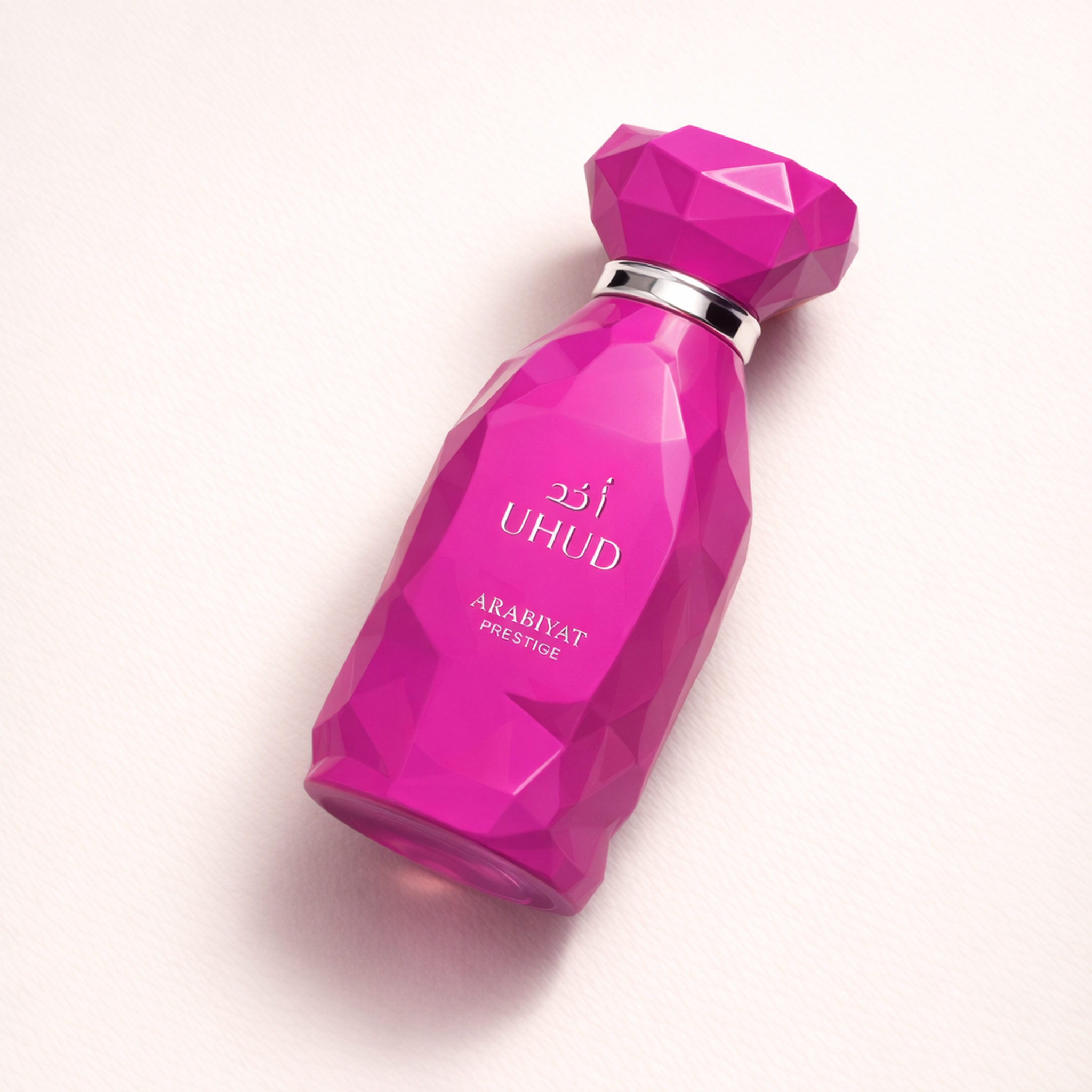 Arabiyat Prestige Uhud EDP angled still-life gallery showcase