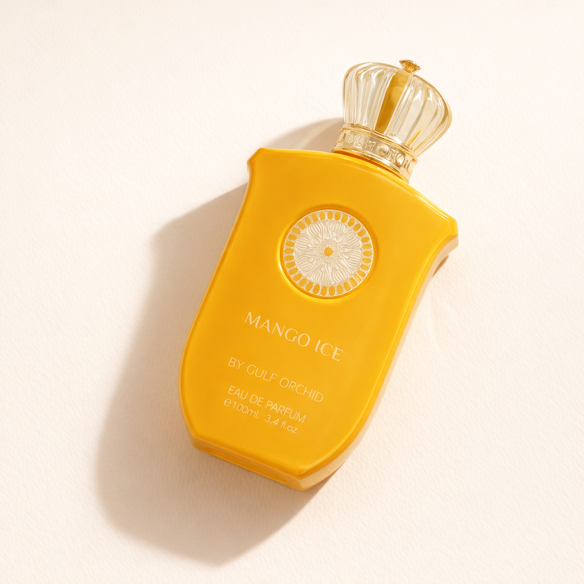 Gulf Orchid Mango Ice EDP angled still-life gallery showcase