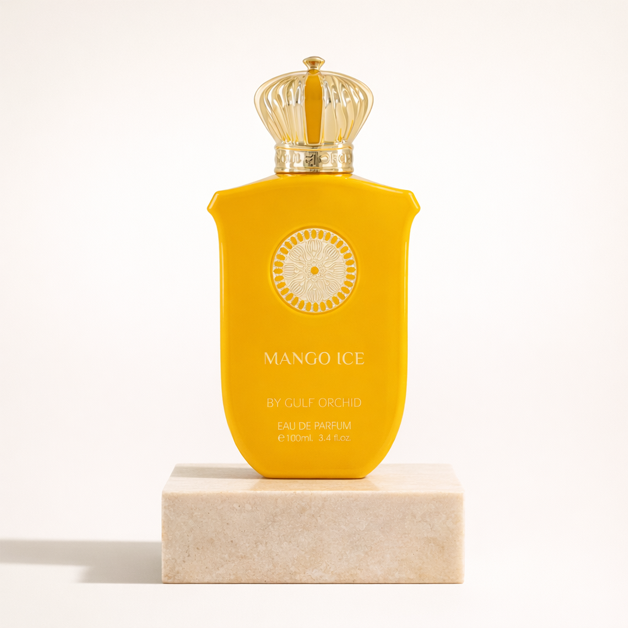 Gulf Orchid Mango Ice EDP upright pedestal gallery showcase